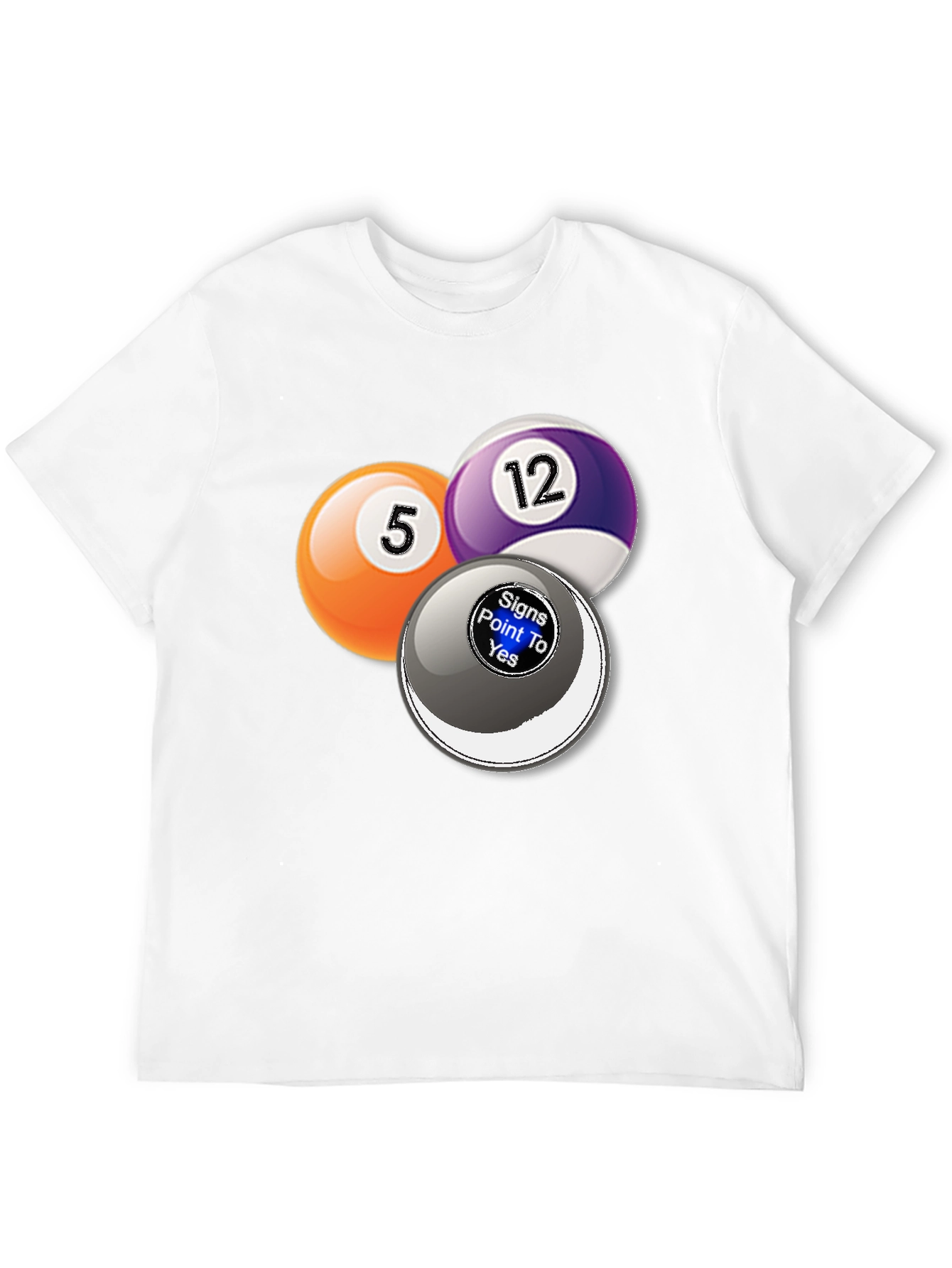 Black Billiards Graphic T-Shirt - Novelty Pool Ball Tee view 12