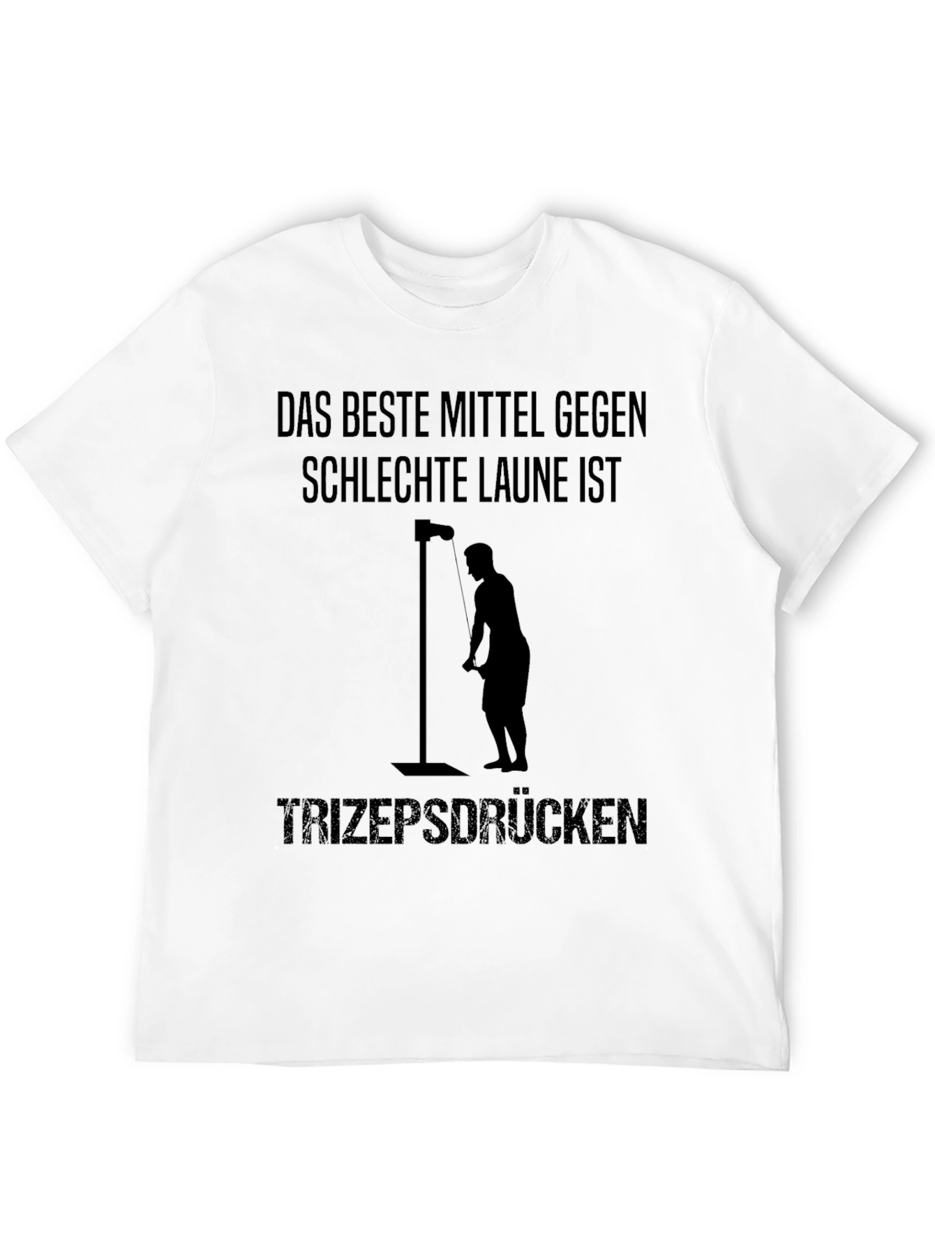 Black Funny Gym T-Shirt: Triceps Workout Mood Booster view 12