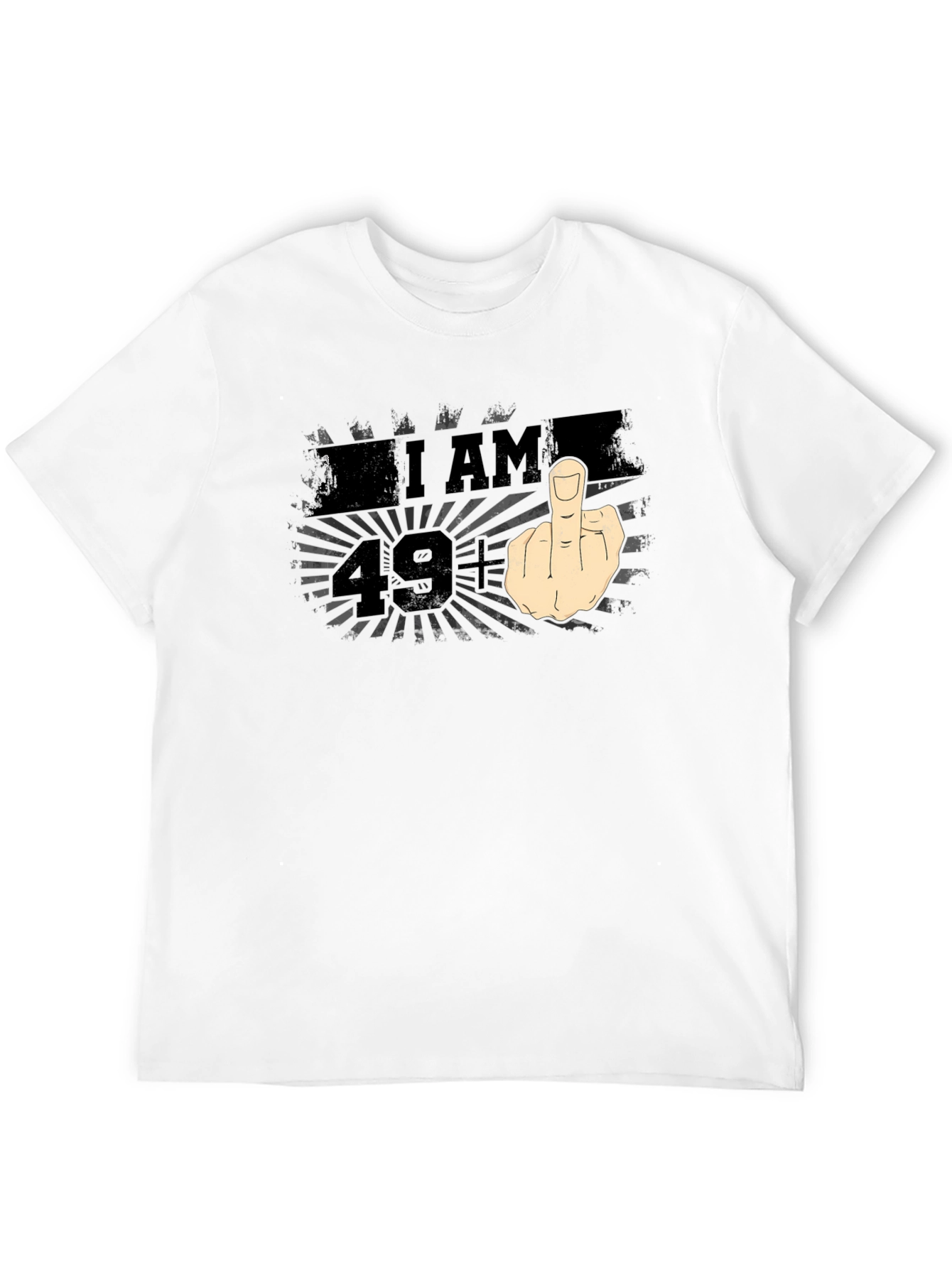 Black I AM 49+ Middle Finger Graphic T-Shirt view 12