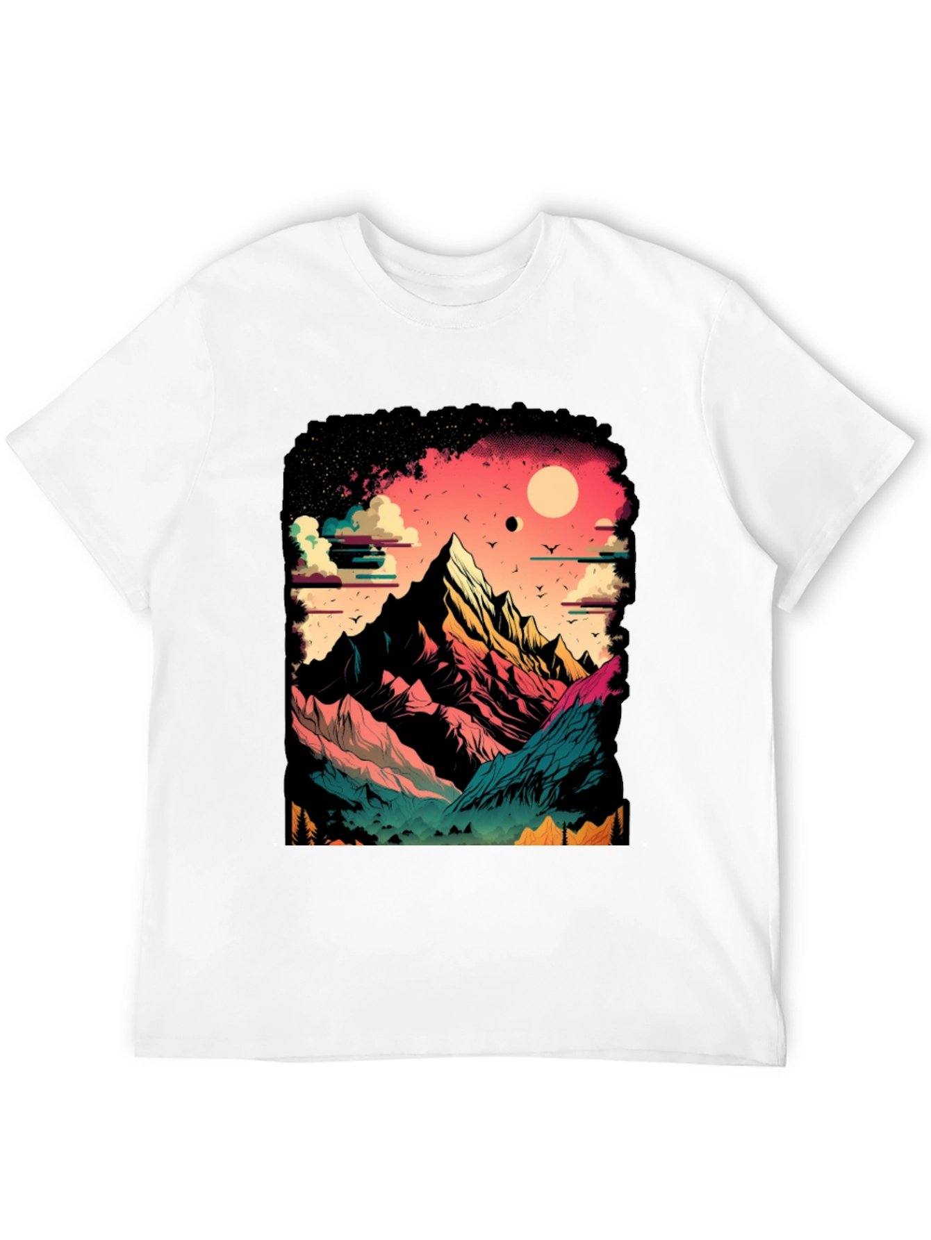 Black Mountain Graphic Tee - Nature Lover's Black T-Shirt view 12