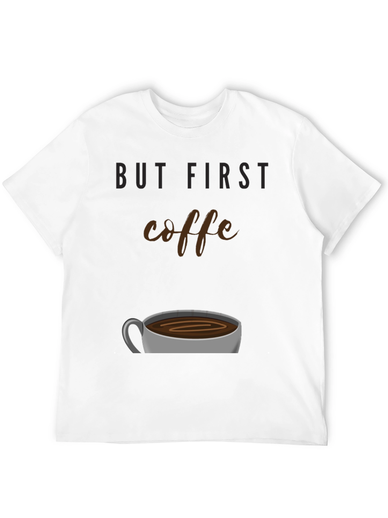 Black But First Coffee Graphic Tee - Unisex Black T-Shirt view 12