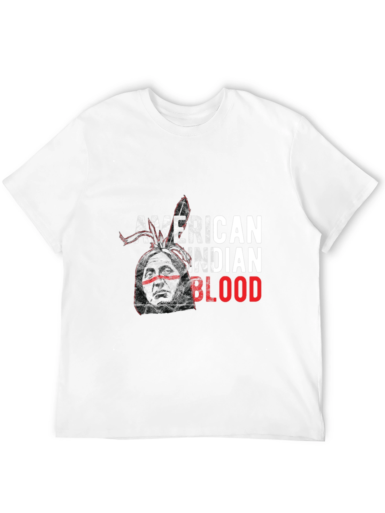 Black American Indian Blood Graphic Tee view 12
