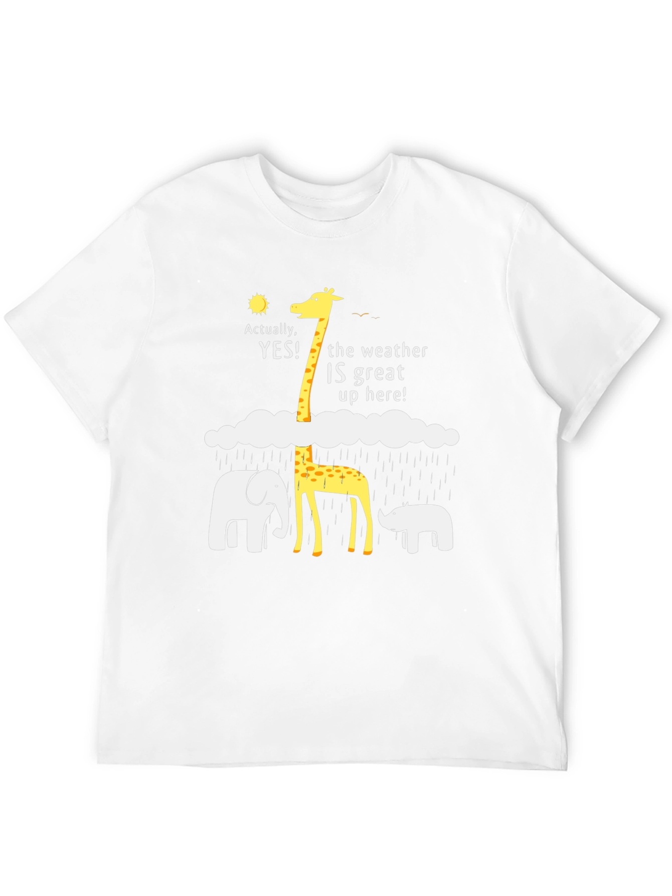 Black Funny Weather Giraffe T-Shirt view 12