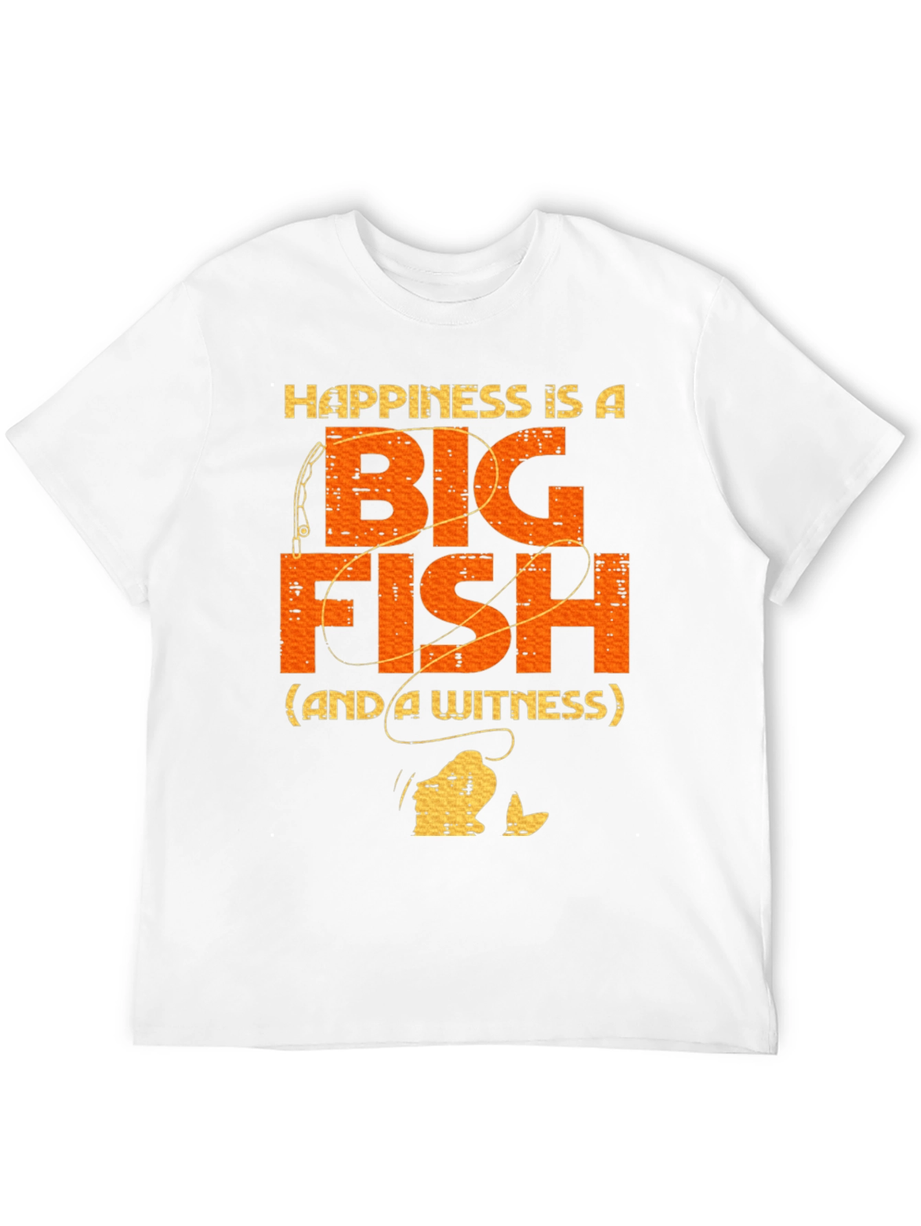 Black Happiness Is A Big Fish T-Shirt view 12