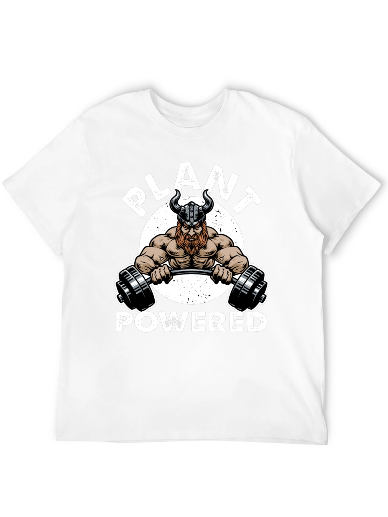 Black Plant Powered Viking Gym Black T-Shirt view 12