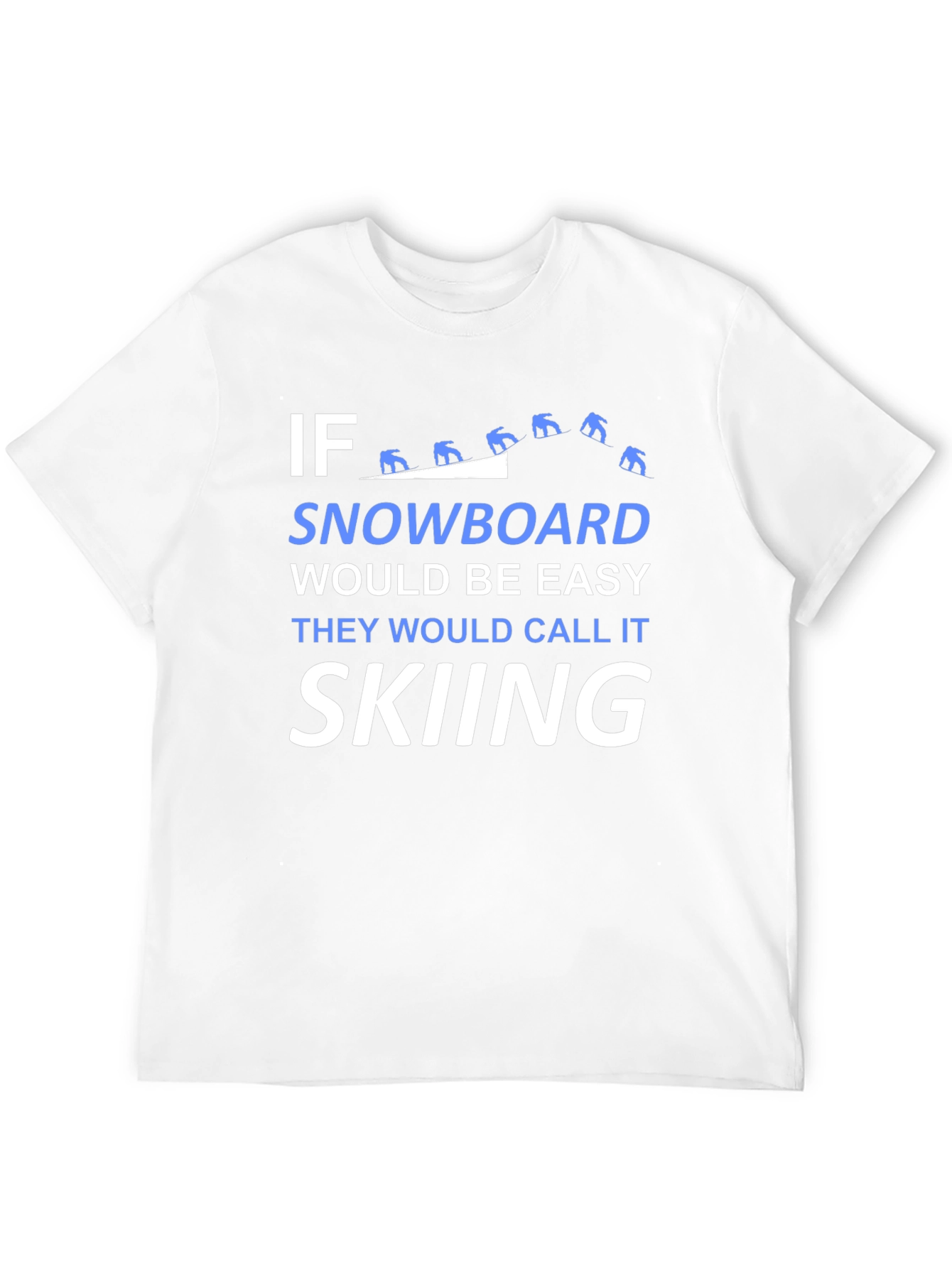 Black Snowboard vs Skiing T-Shirt - Black Graphic Tee view 12