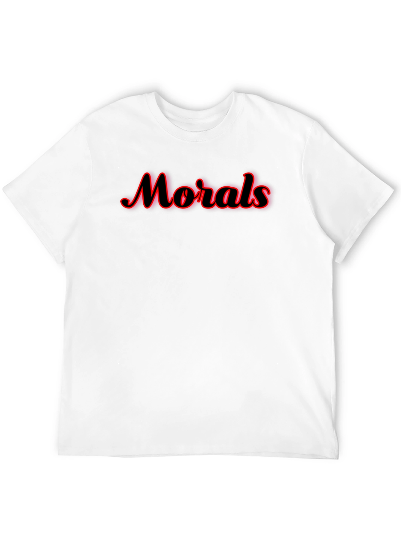 Black Morals Graphic Tee - Black Cotton Blend T-Shirt view 12