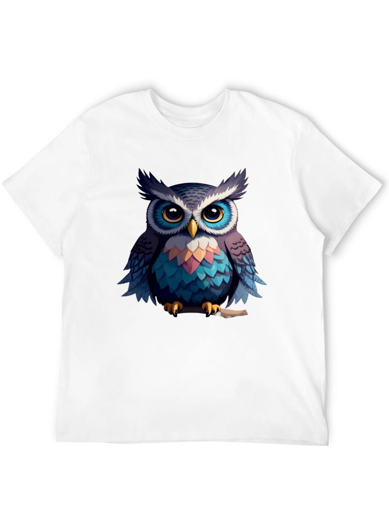 Black Owl Graphic Black T-Shirt - Men's Fashion Tee view 12