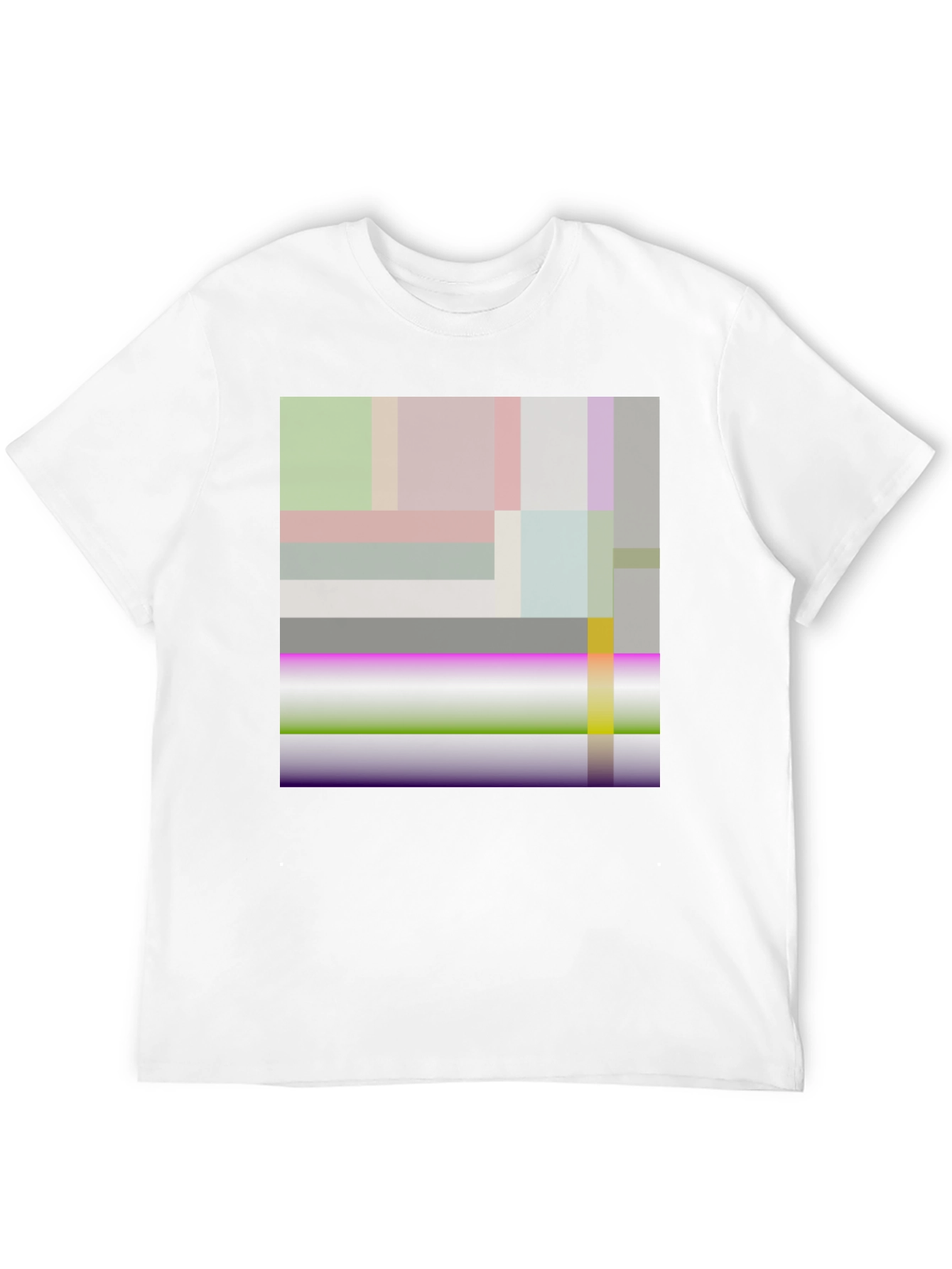 Black Abstract Geometric Art Black T-Shirt view 12