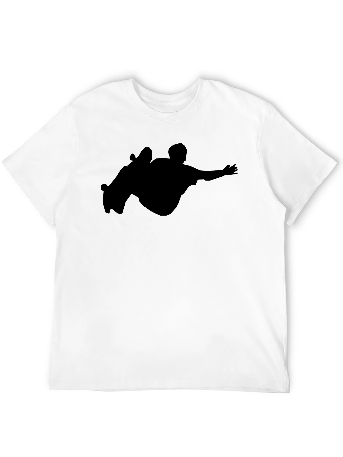 Black Skateboarder Silhouette T-Shirt - Cool Graphic Tee view 12