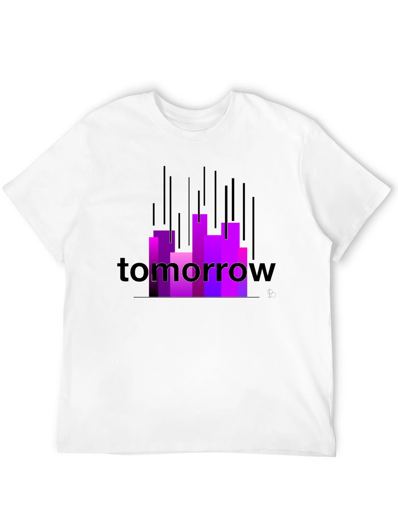 Black Tomorrow Graphic Tee - Modern Cityscape Design view 12