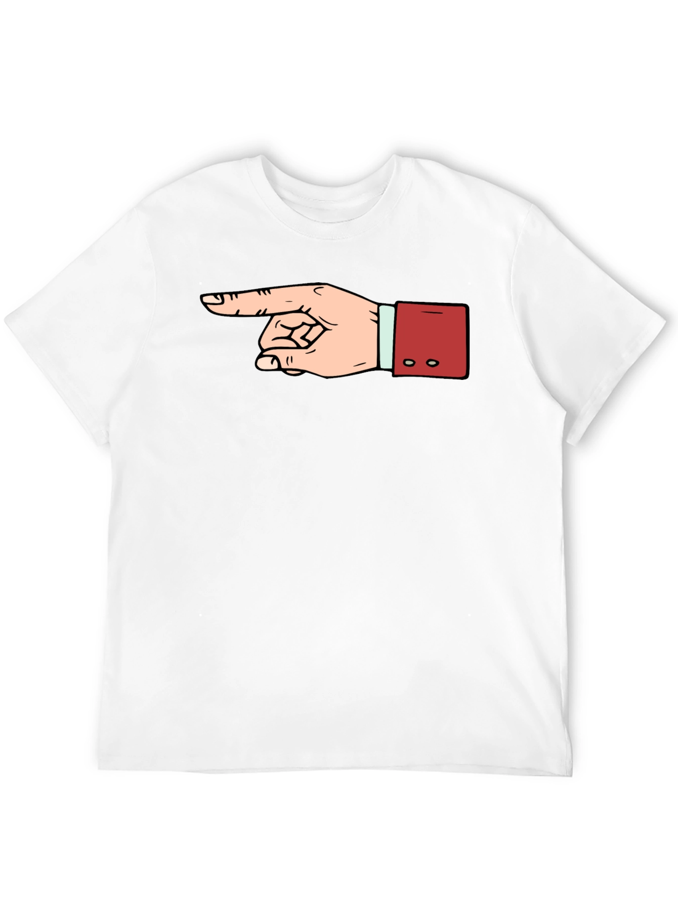 Black Pointing Hand Graphic Tee - Unisex Black T-Shirt view 12