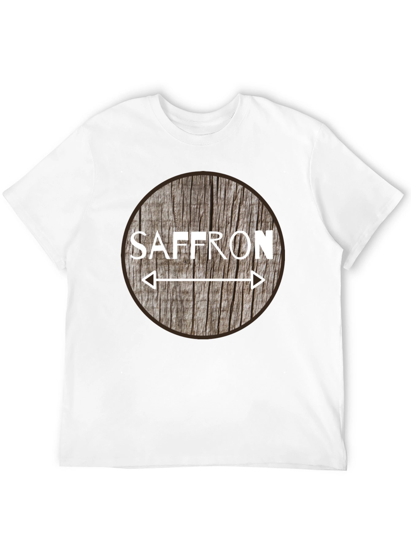 Black Saffron Arrow Design Black T-Shirt view 12