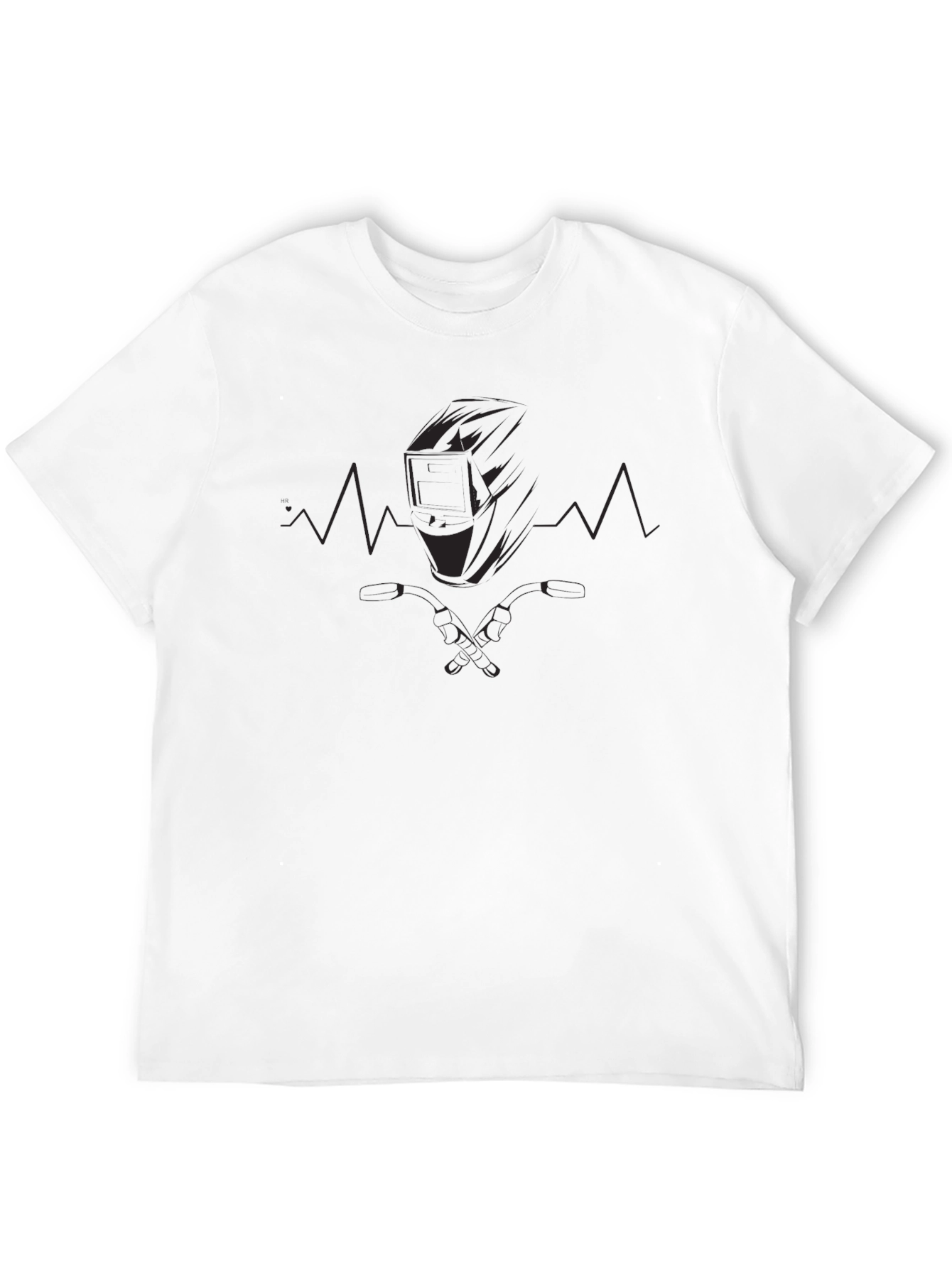 Black Welder Heartbeat Black Graphic Tee view 12