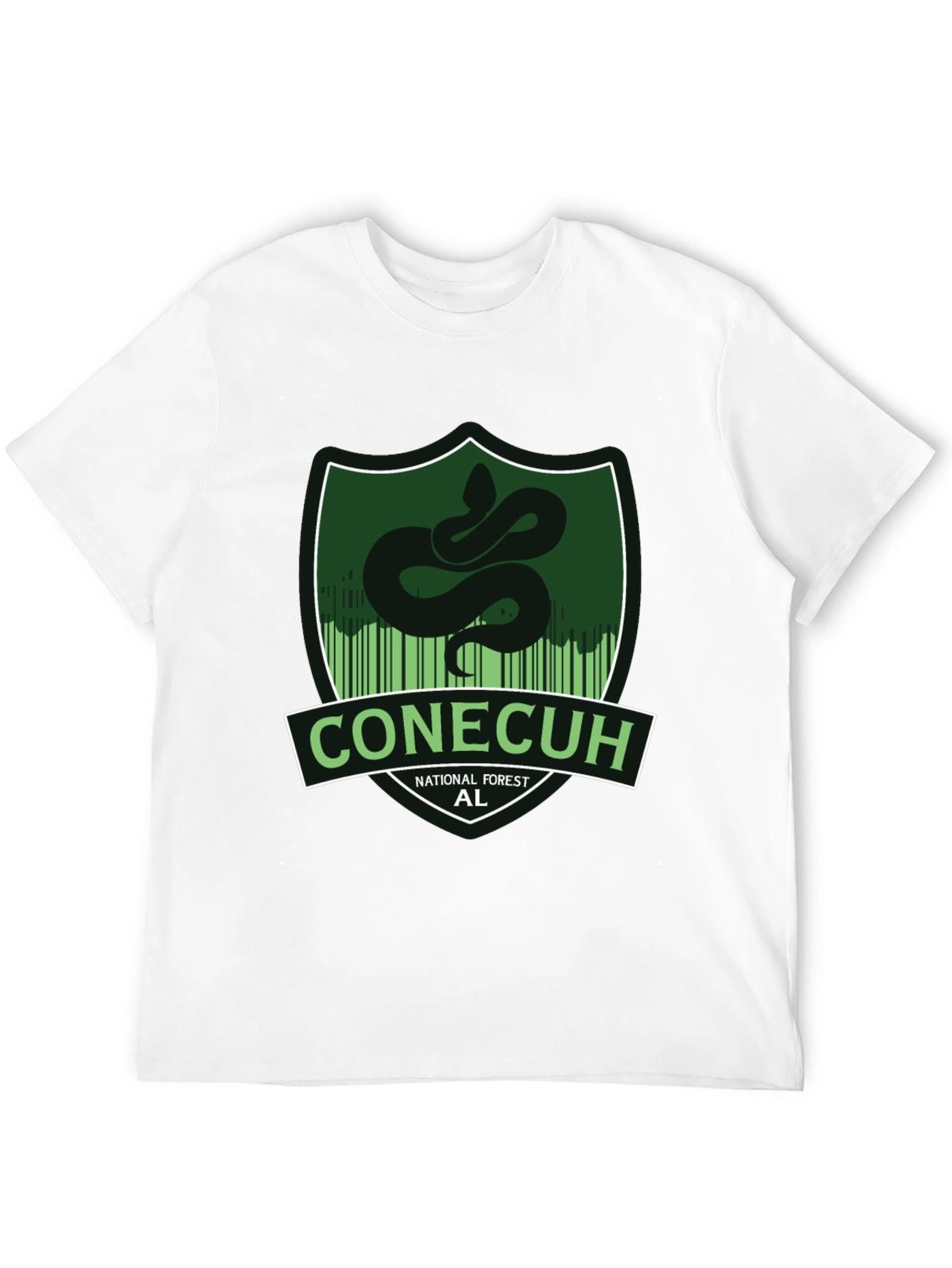 Black Conecuh National Forest Snake Graphic T-Shirt view 12