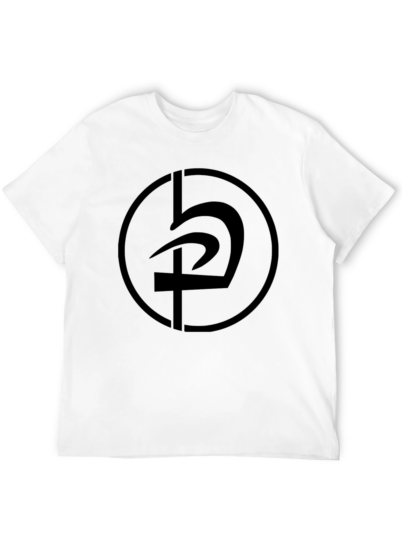 Black Abstract Graphic Black Crew Neck T-Shirt view 12