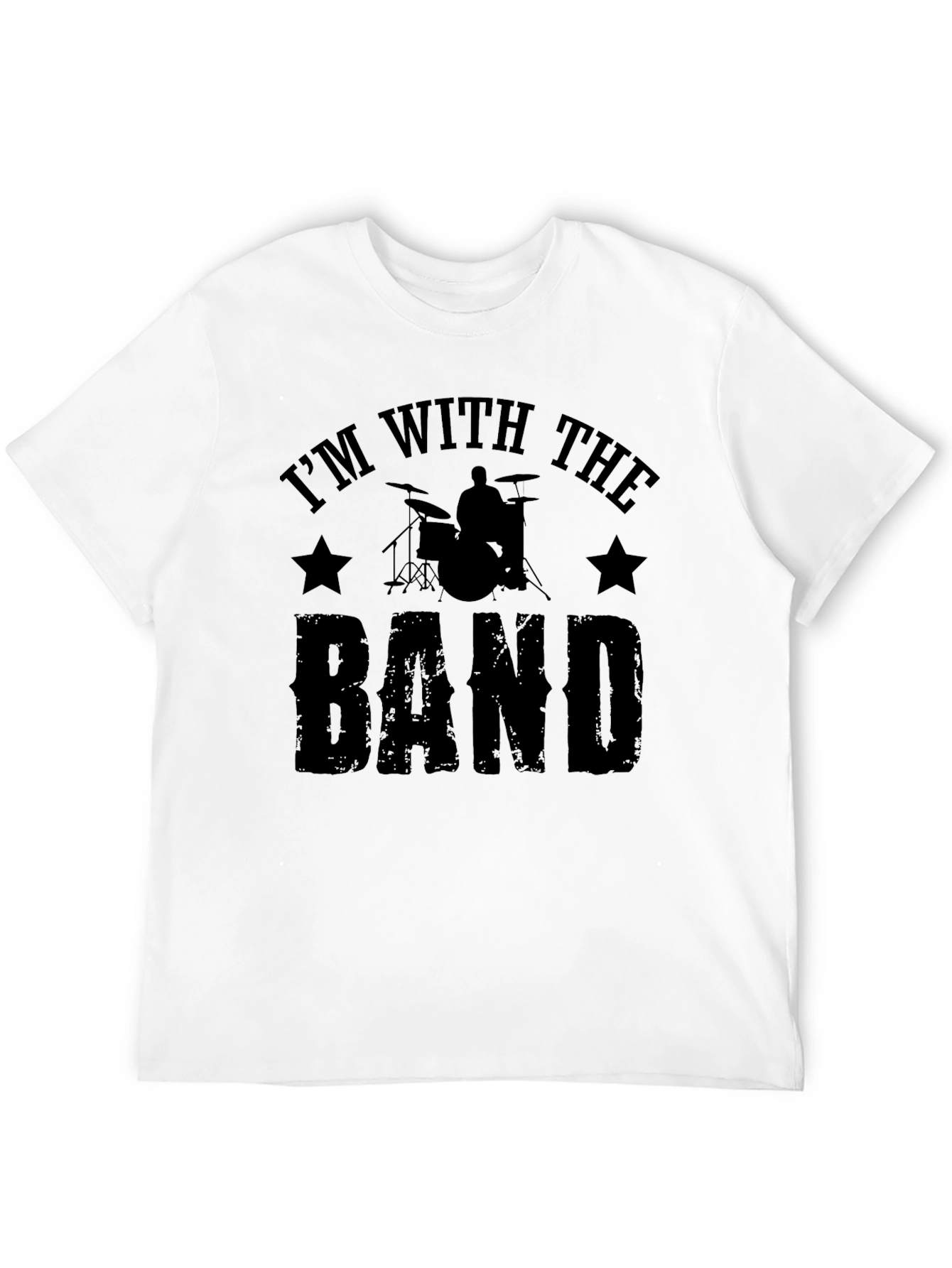 Black I'm With The Band Graphic Print T-Shirt view 12