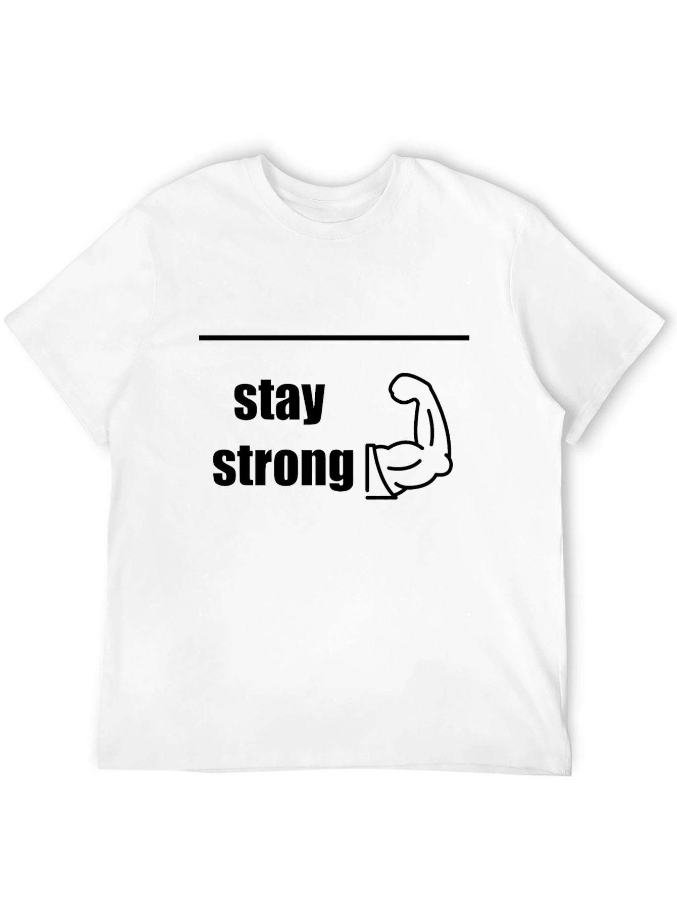 Black Stay Strong Graphic Tee - Motivational T-Shirt view 12