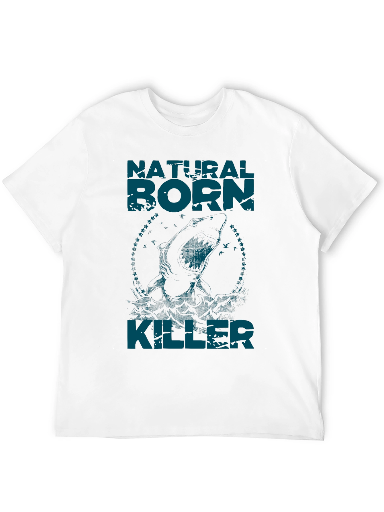 Black Natural Born Killer Graphic Tee - Black Crew Neck T-Shirt view 12