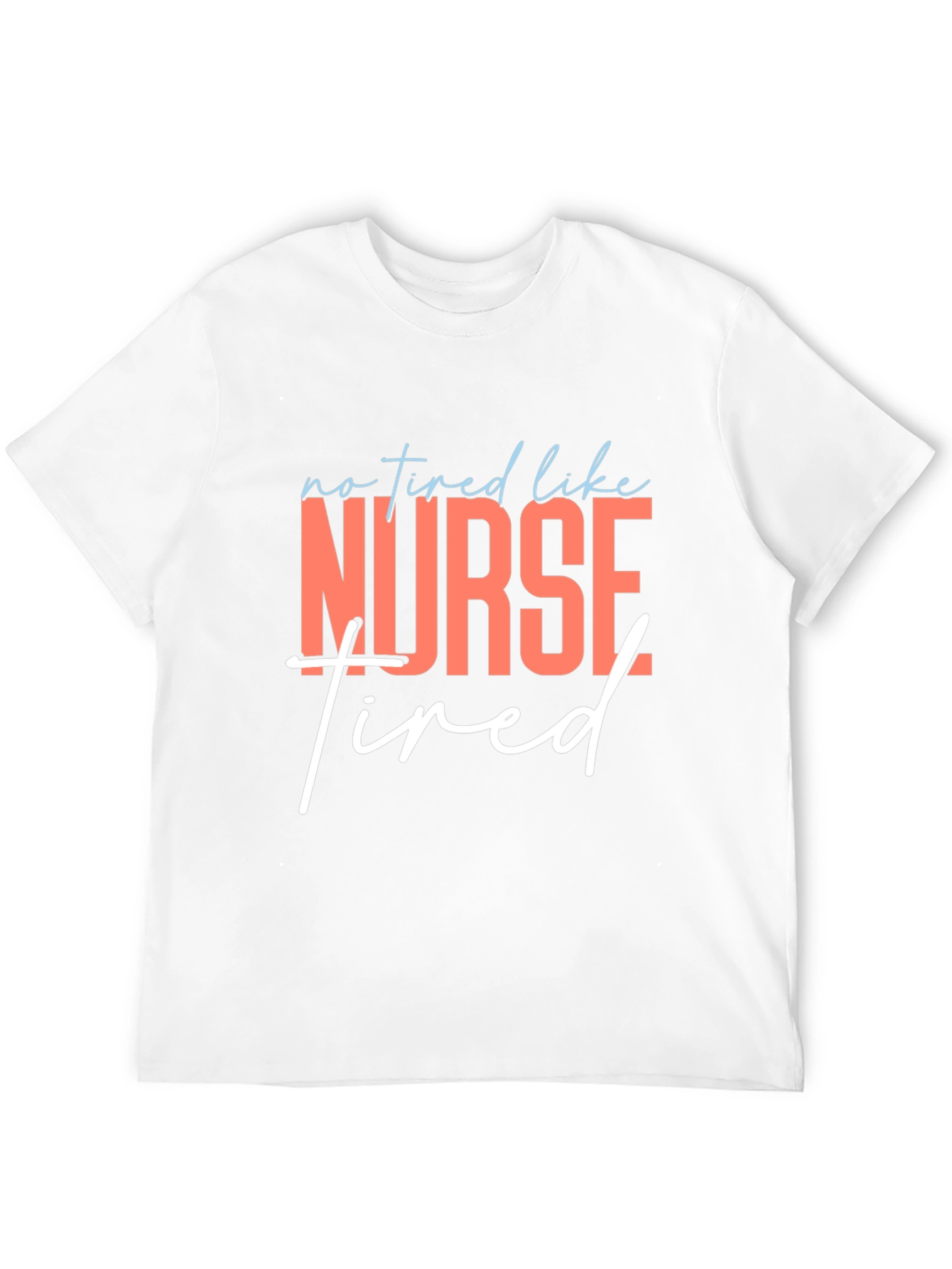 Black Nurse Tired Graphic Tee - Black Cotton T-Shirt view 12
