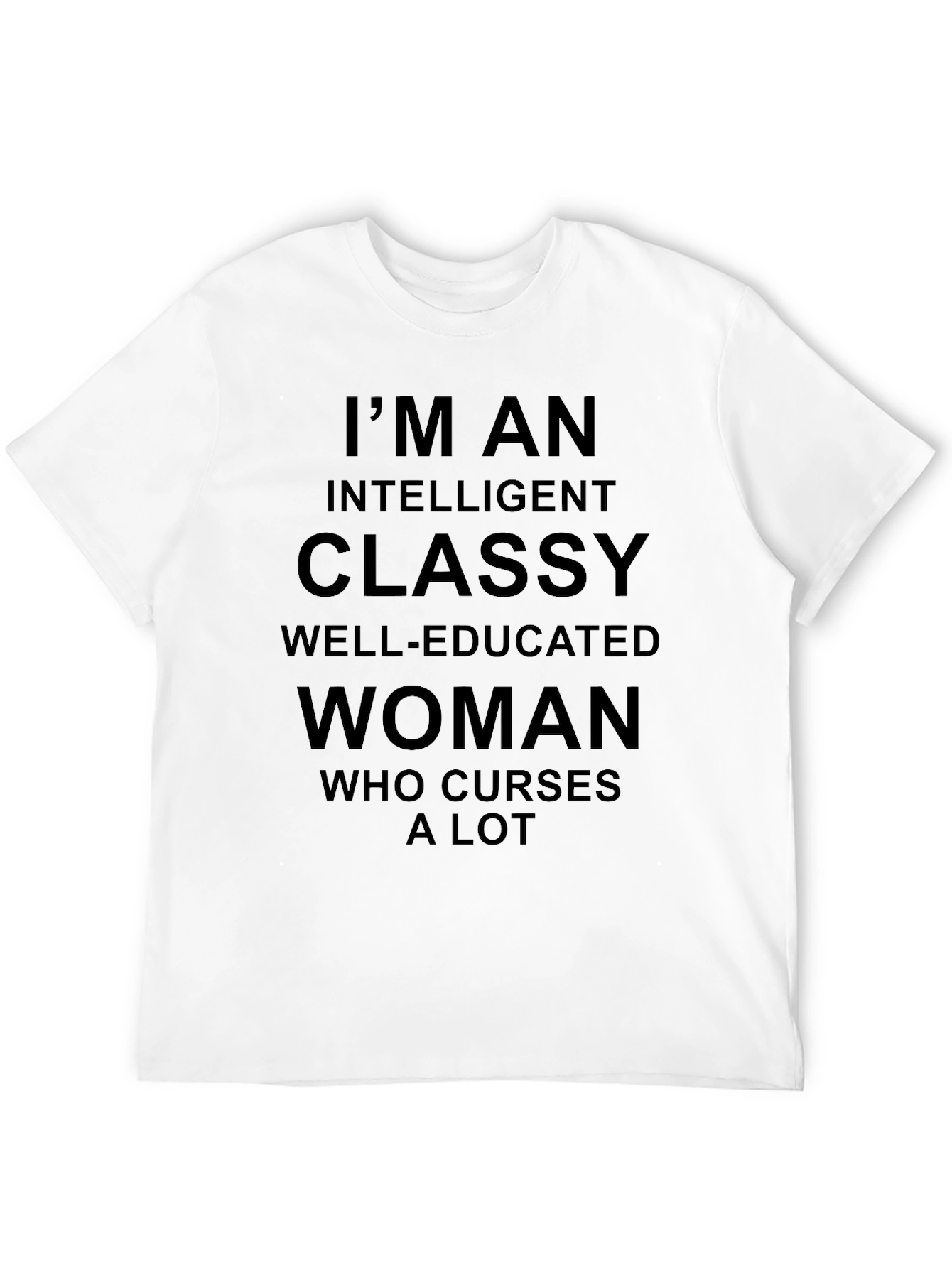 Black Intelligent Classy Woman Black T-Shirt view 12
