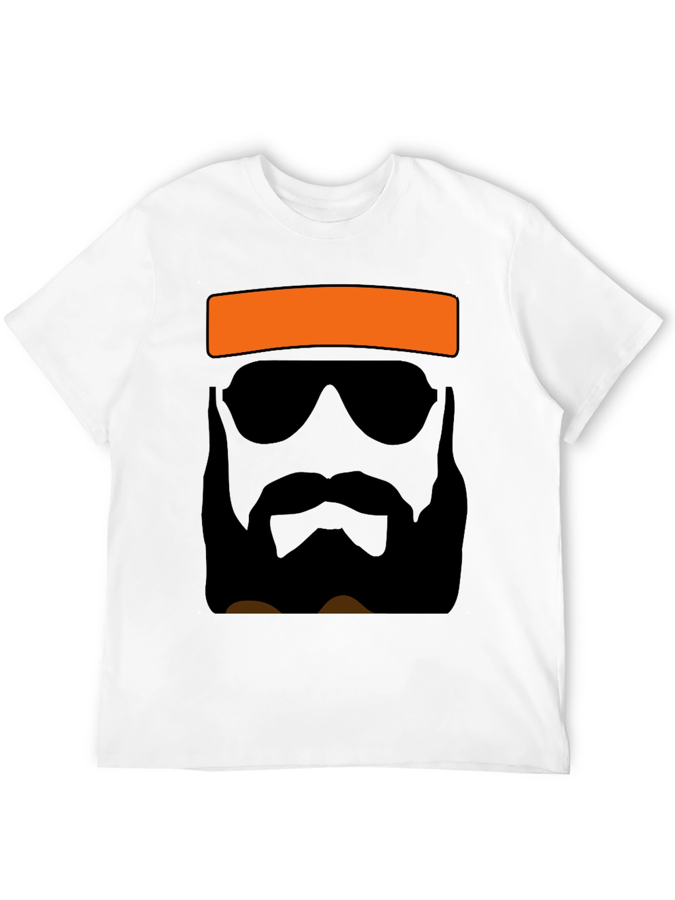 Black Cool Bearded Man Graphic Tee - Black view 12