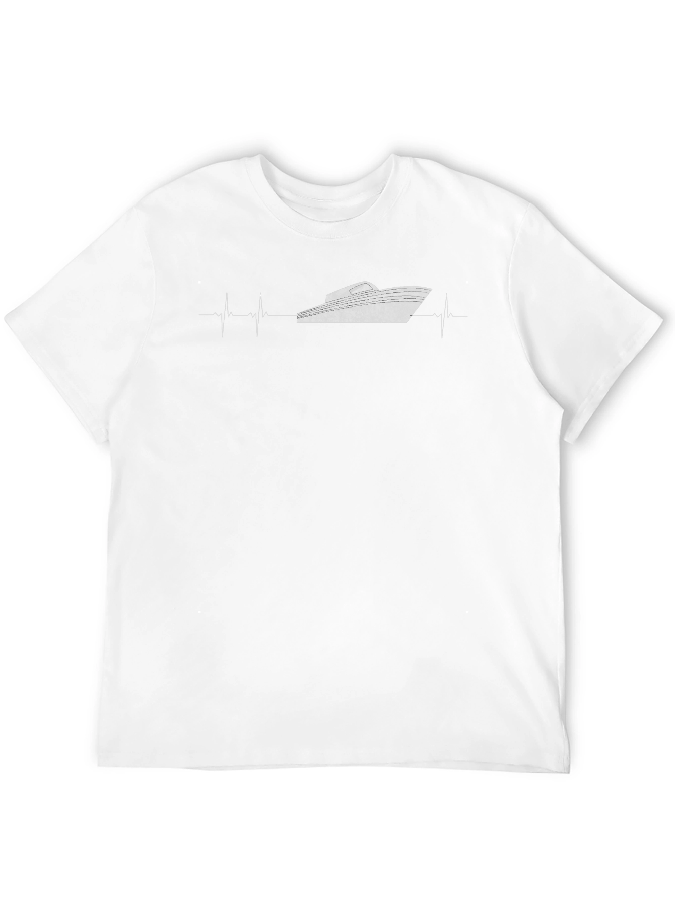Black Vintage Boat Heartbeat T-Shirt view 12