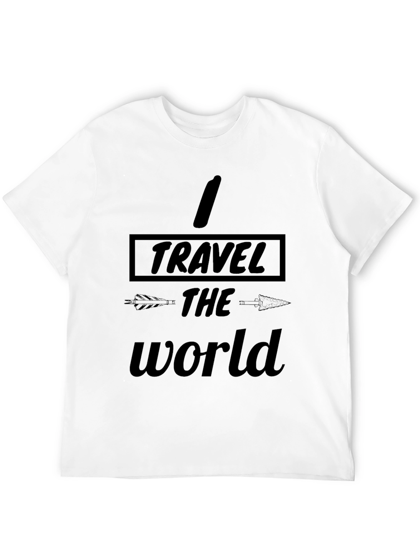 Black Travel the World Black Graphic T-Shirt view 12