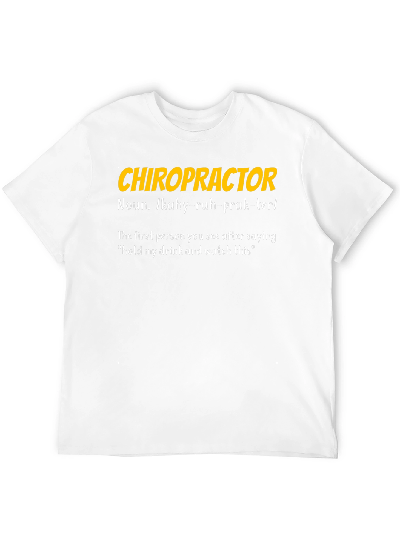 Black Chiropractor Definition Graphic T-Shirt view 12