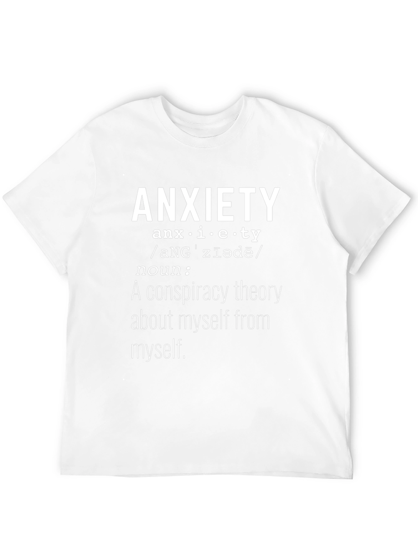 Black Anxiety Definition Graphic Tee - Funny Conspiracy Theory Shirt view 12