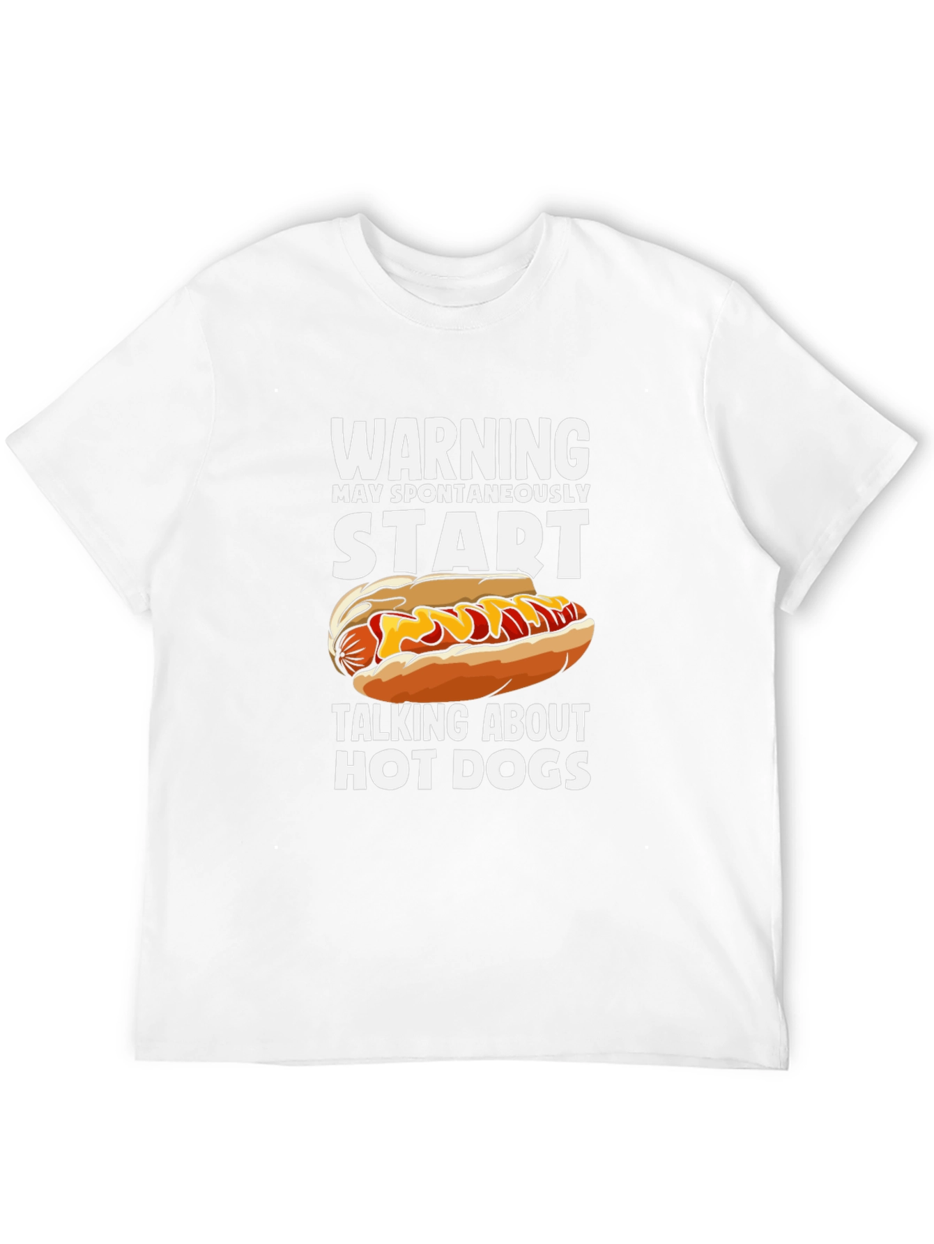 Black Warning Hot Dog T-Shirt view 12