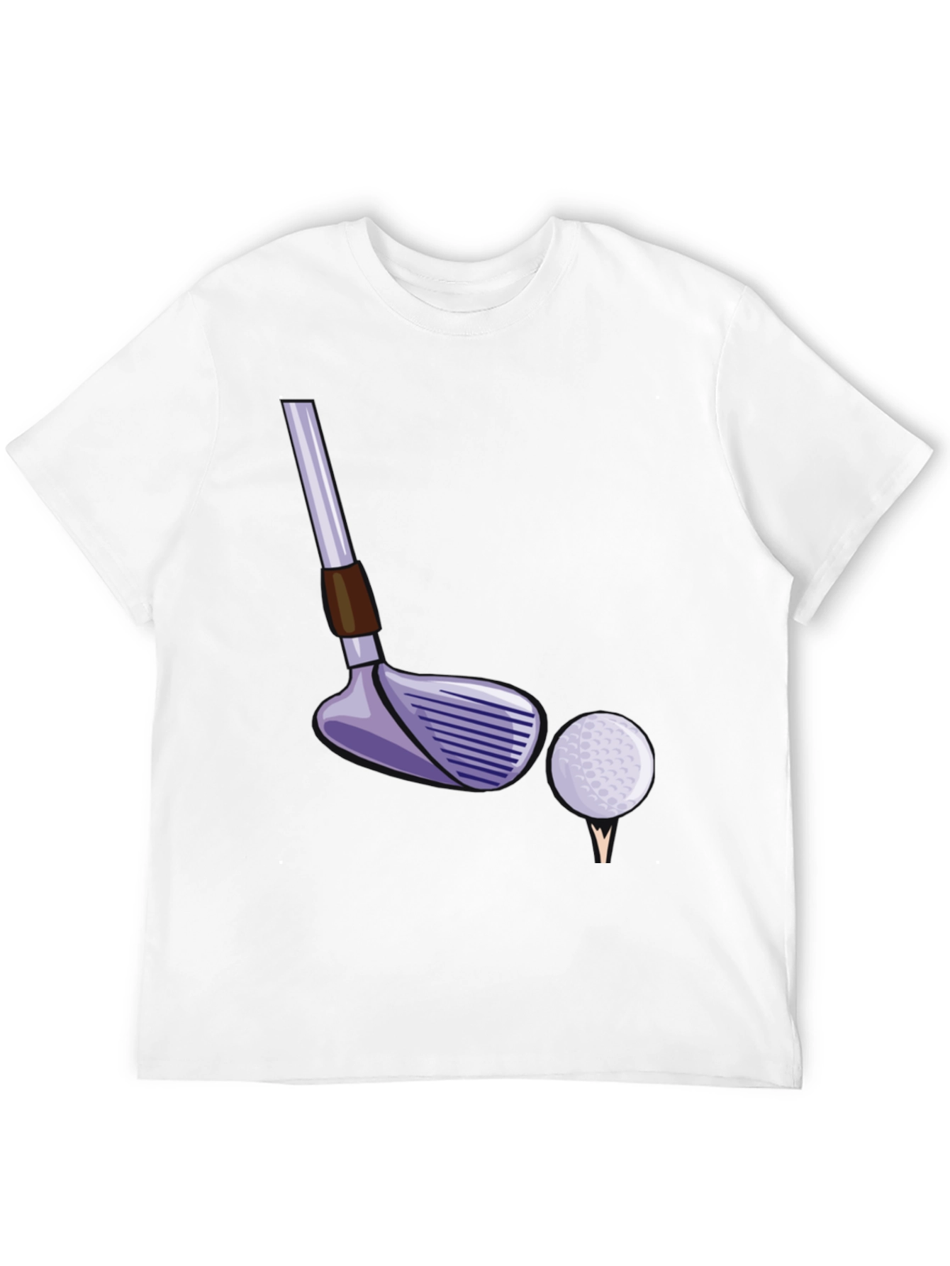 Black Golf Club and Ball T-Shirt - Black Tee view 12