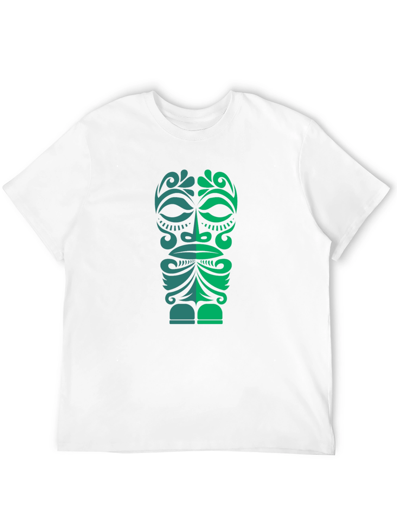 Black Tribal Tiki Mask Graphic Tee - Men's Black T-Shirt view 12