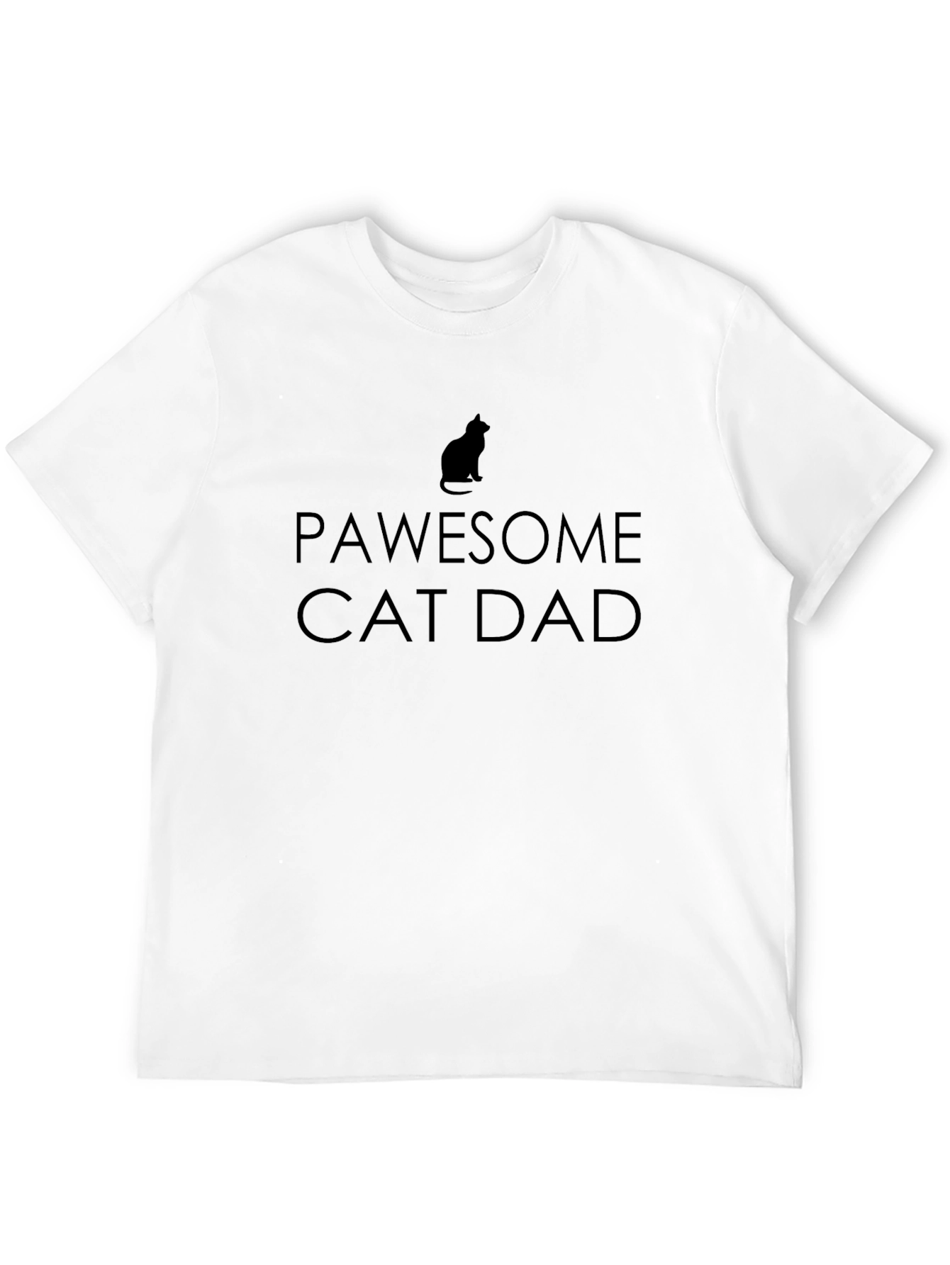 Black Pawsome Cat Dad Black T-Shirt view 12