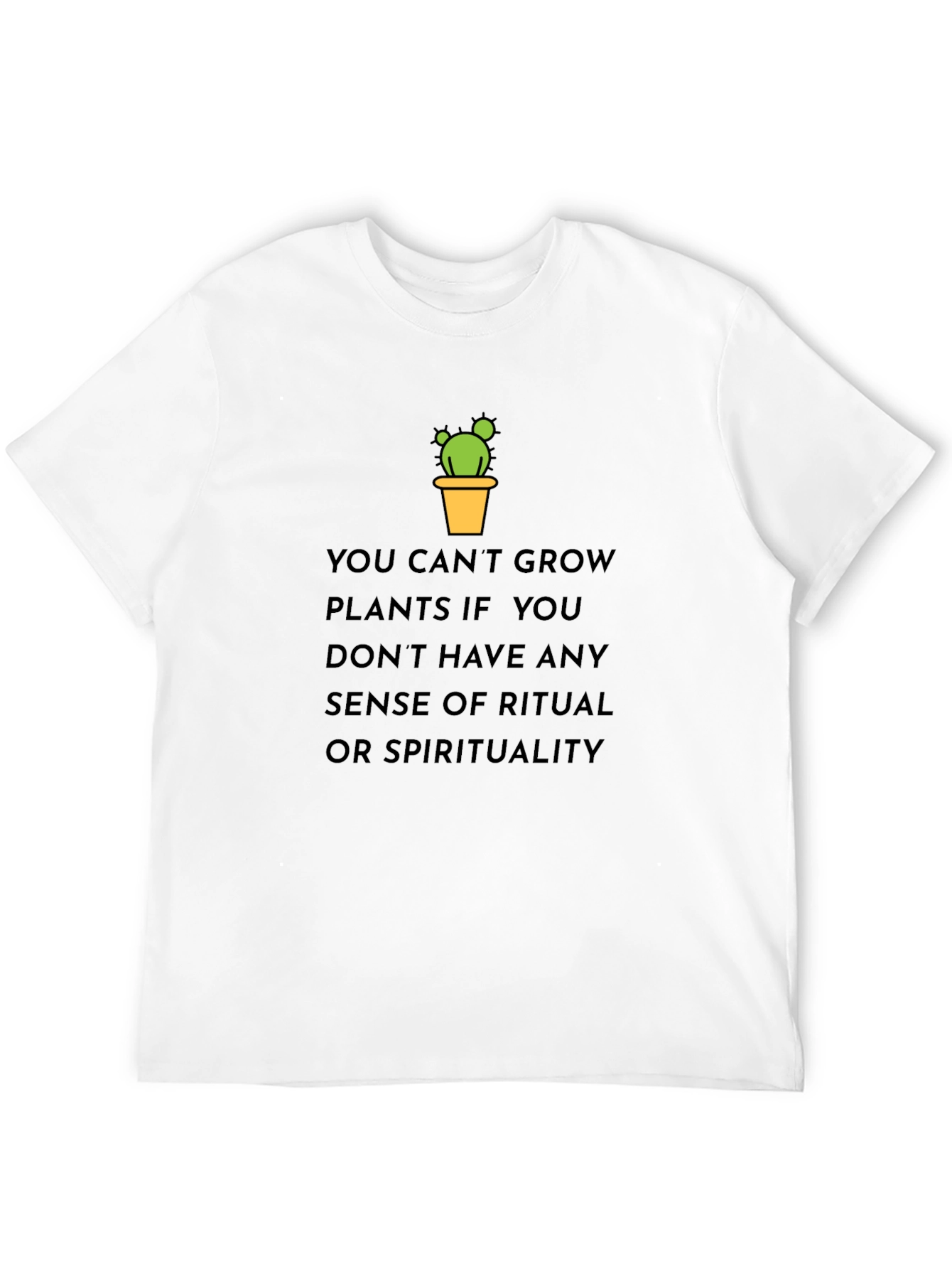 Black Cactus Plant T-Shirt - Grow Your Spirituality view 12
