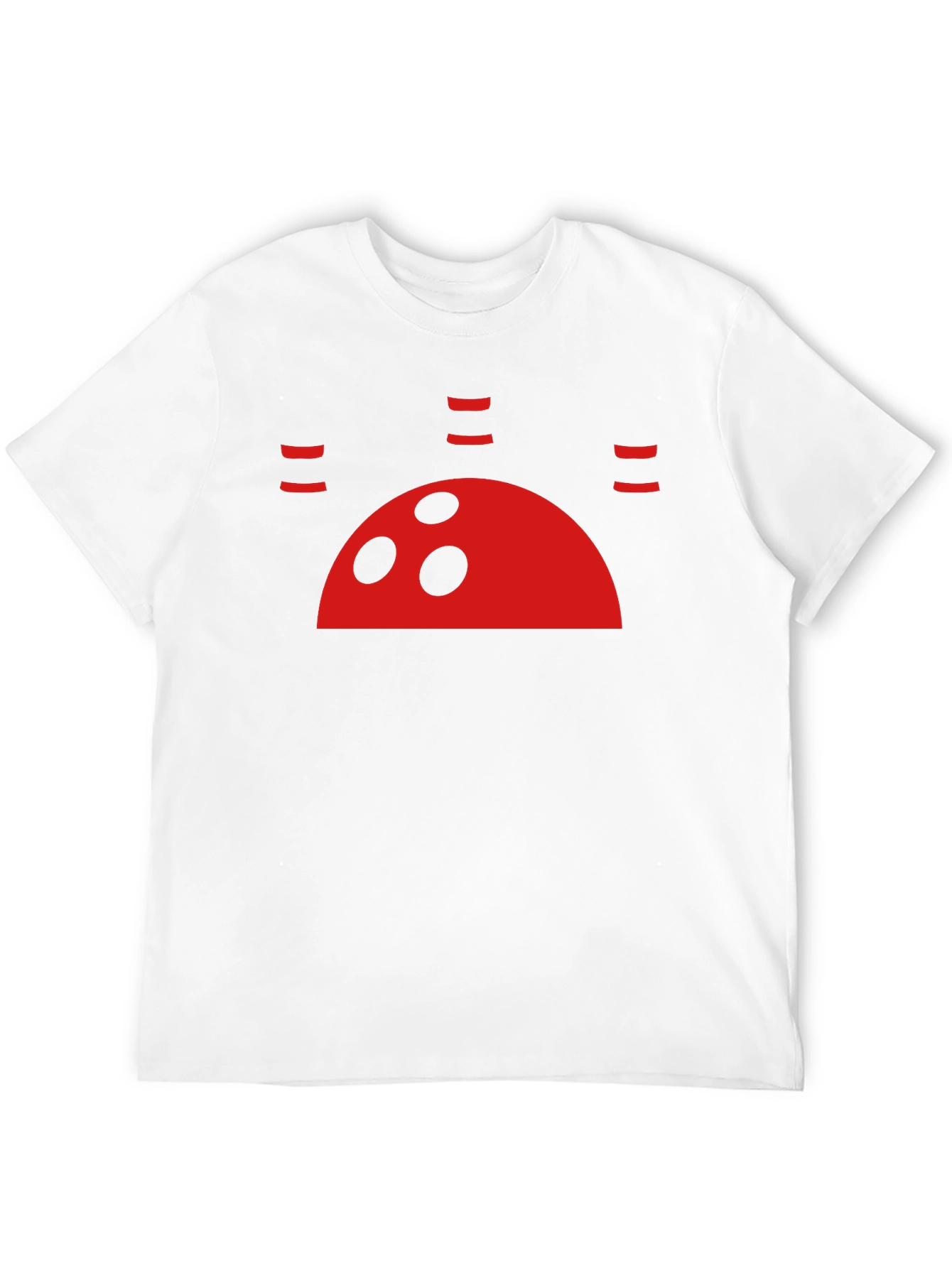 Black Red Bowling Ball Graphic Black T-Shirt view 12
