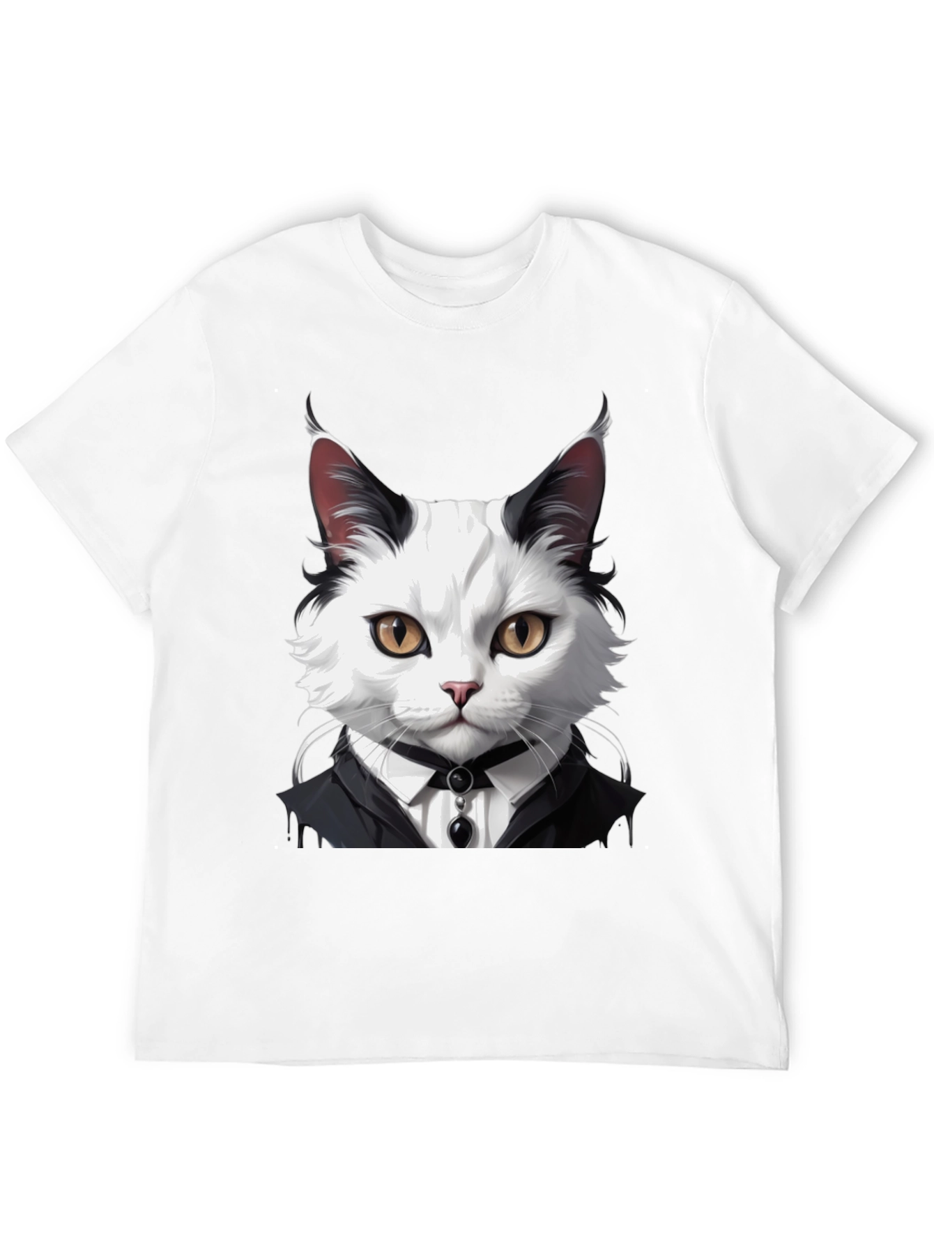 Black Cat Tuxedo T-Shirt - Cool Feline Fashion view 12