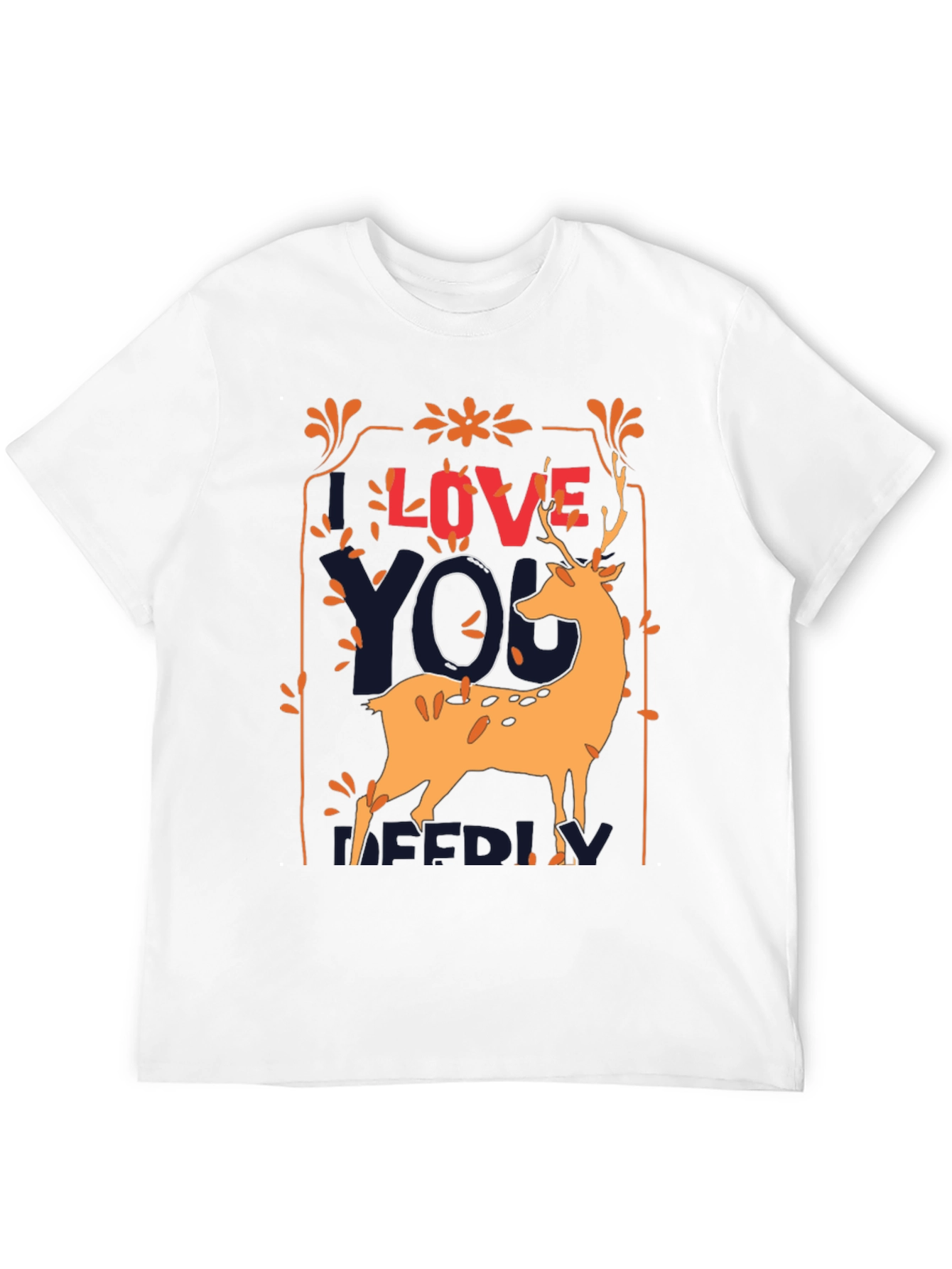 Black Love You Deerly Graphic Tee view 12
