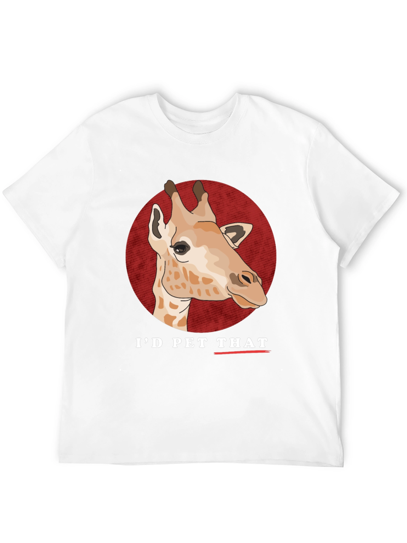 Black I'd Pet That Giraffe Graphic T-Shirt view 12