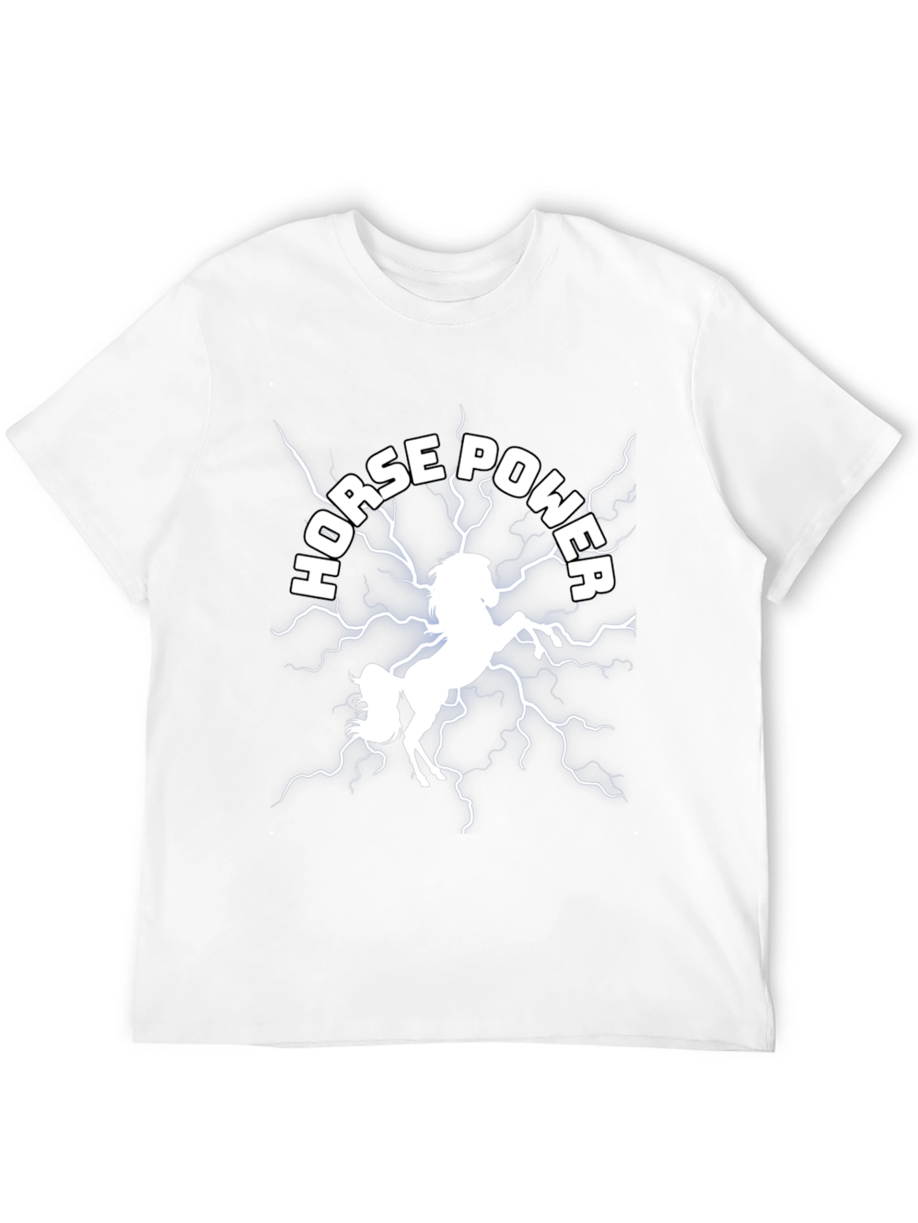 Black Horsepower Graphic Tee - Black Cotton T-Shirt view 12