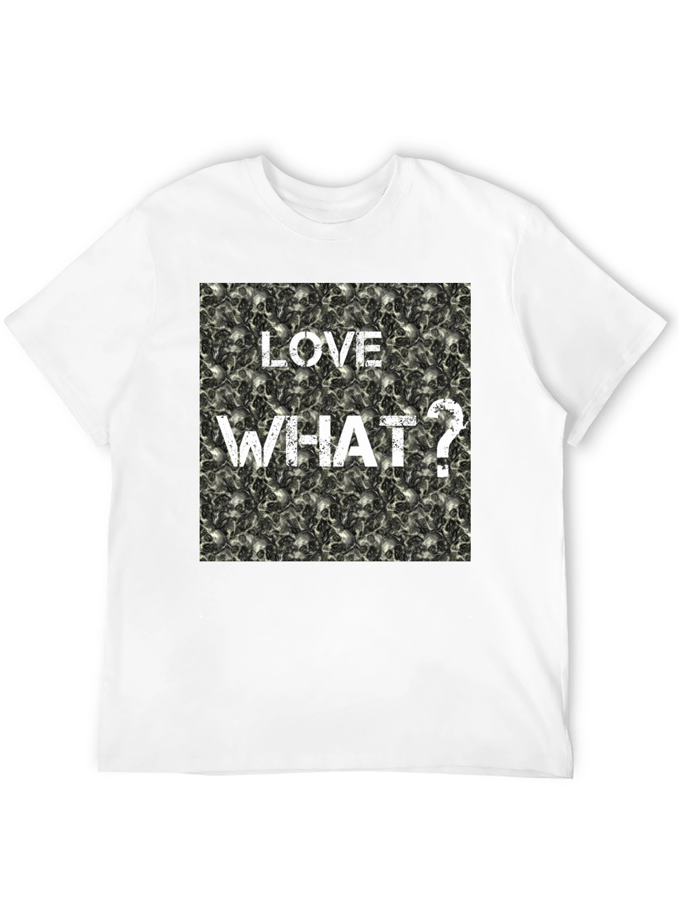 Black Love What? Skull Print Black T-Shirt view 12