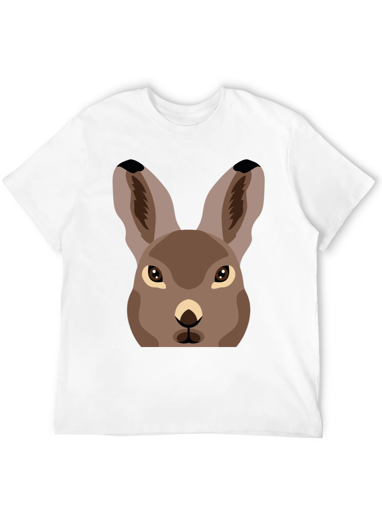 Black Hare Graphic Tee - Unisex Black T-Shirt view 12