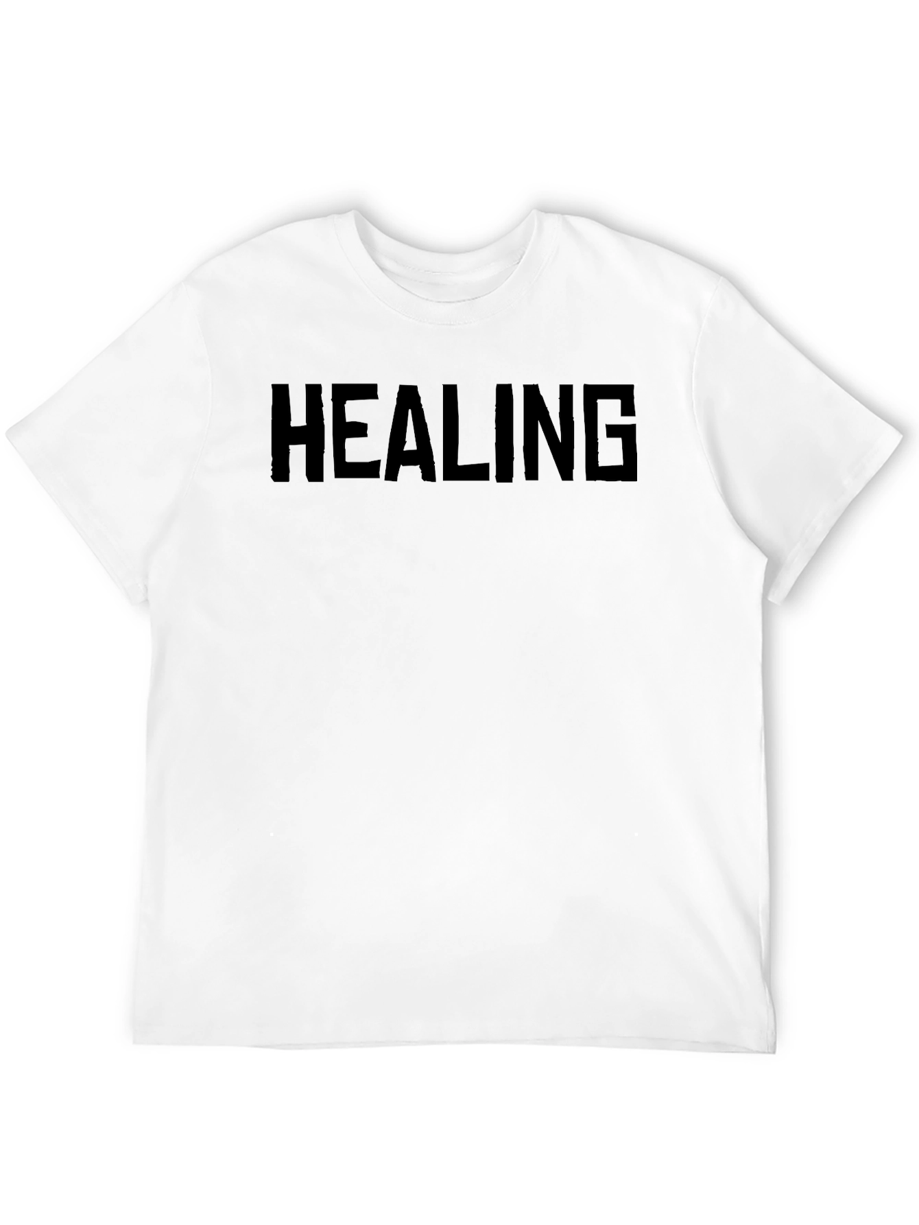 Black Healing T-Shirt - Bold Black Graphic Tee view 12