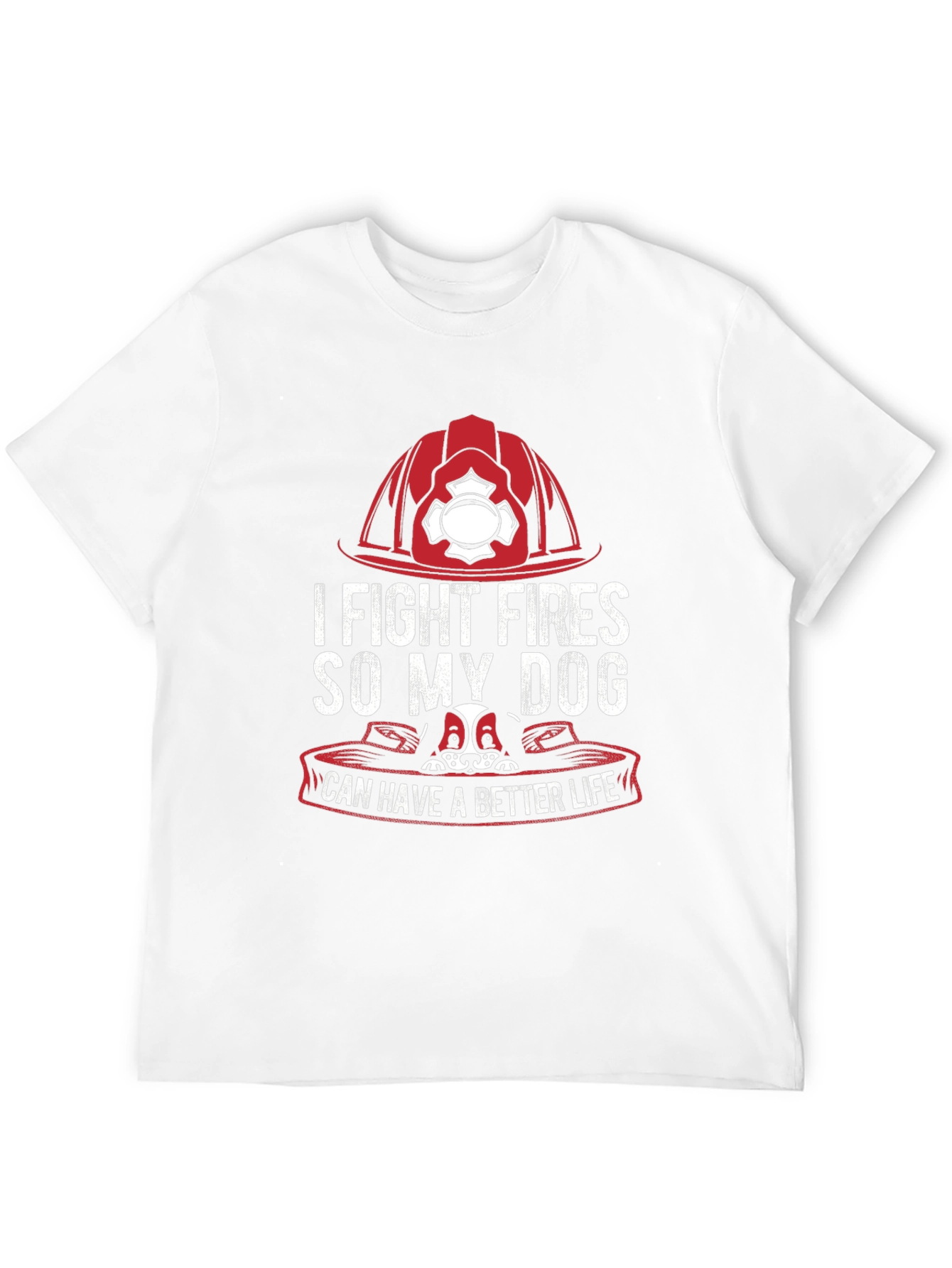 Black Firefighter Dog Lover T-Shirt view 12