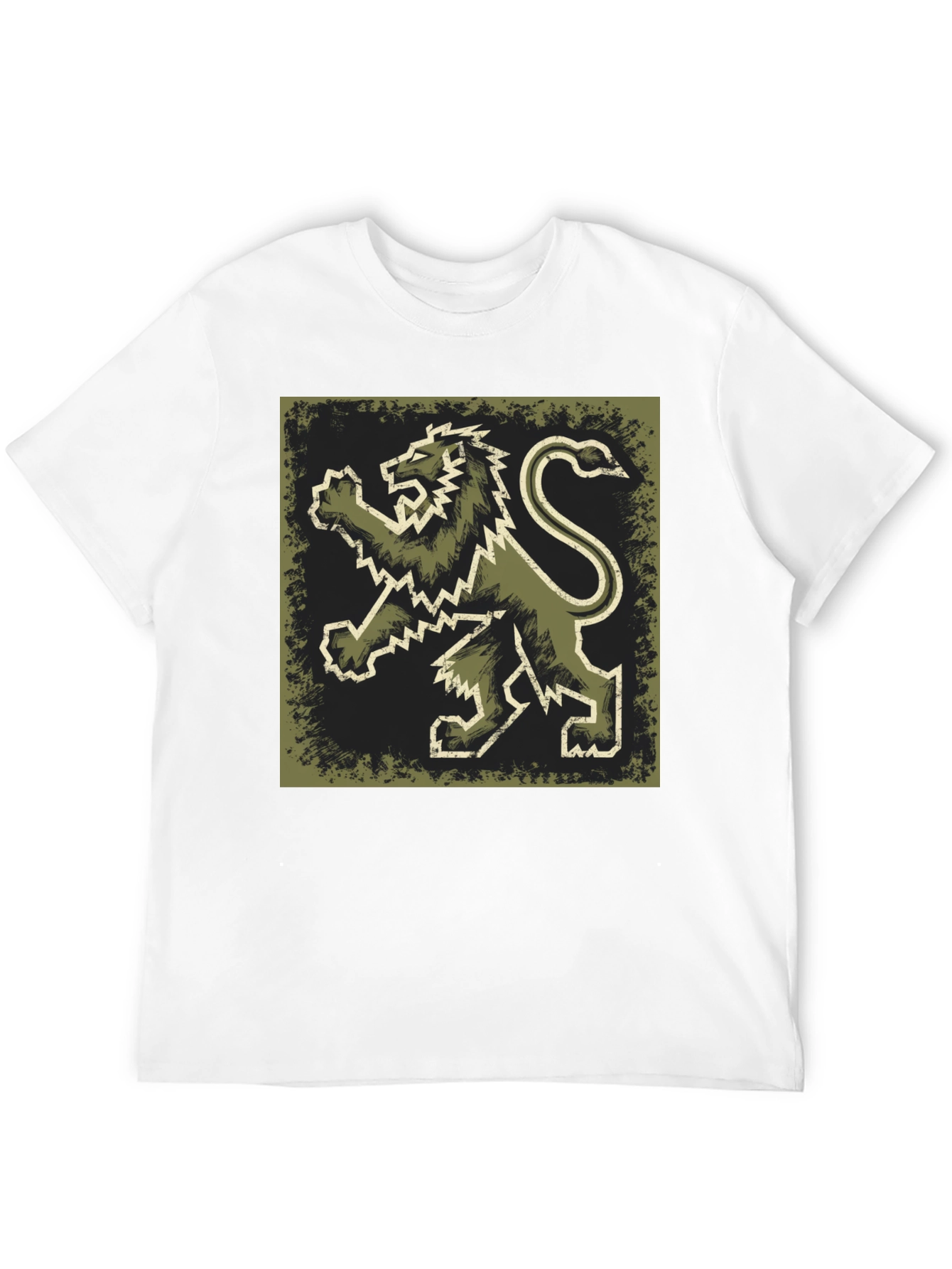 Black Lion Rampant Graphic T-Shirt - Men's Black Tee view 12