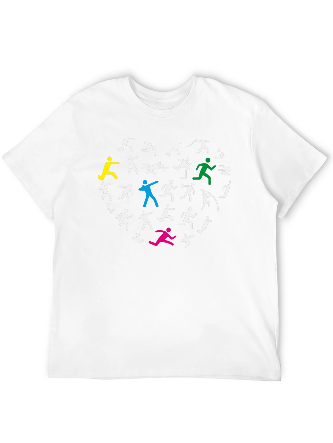 Black Athletic Heart Graphic T-Shirt - Black view 12