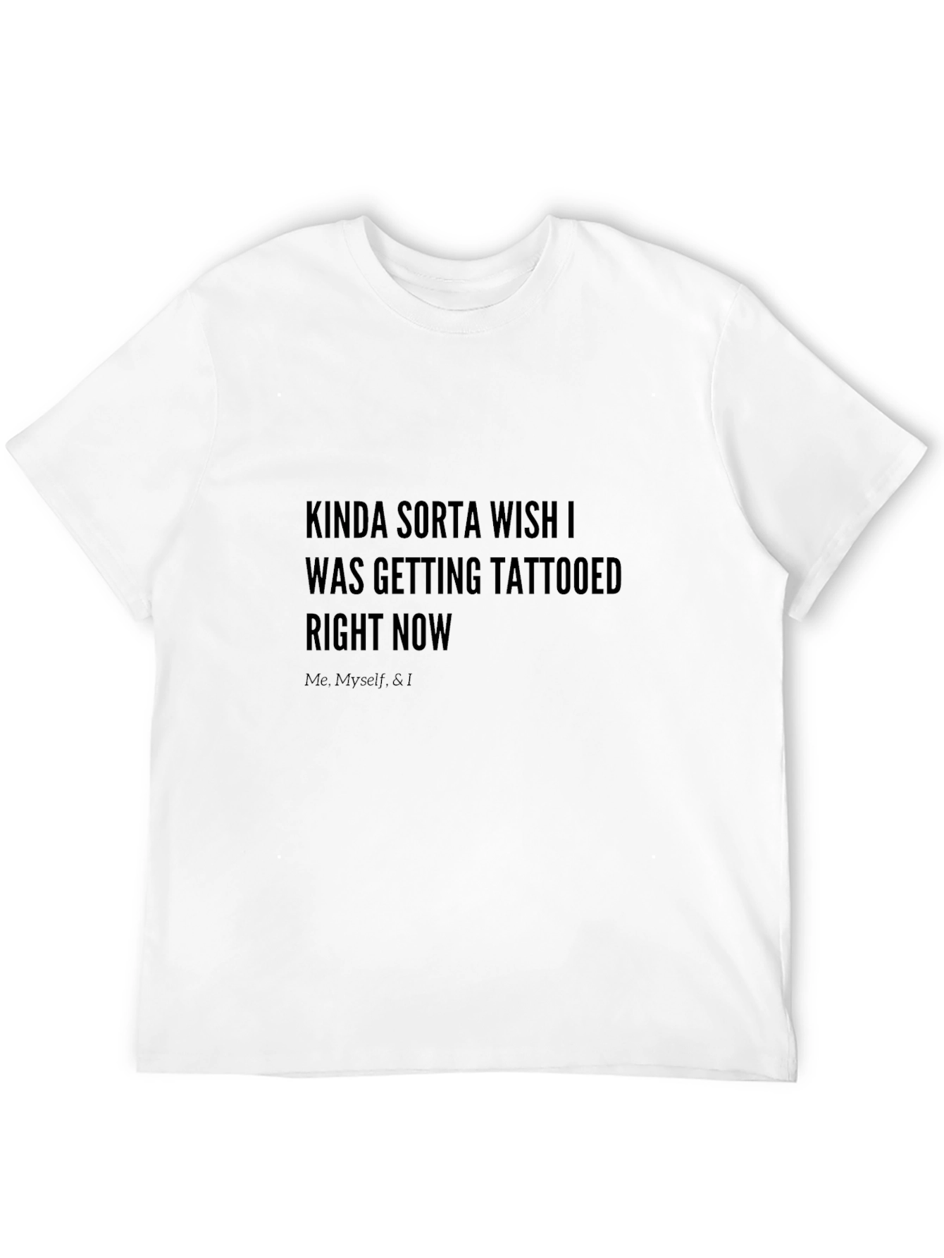 Black Funny Tattoo Wish Graphic Tee - Unisex Black T-Shirt view 12