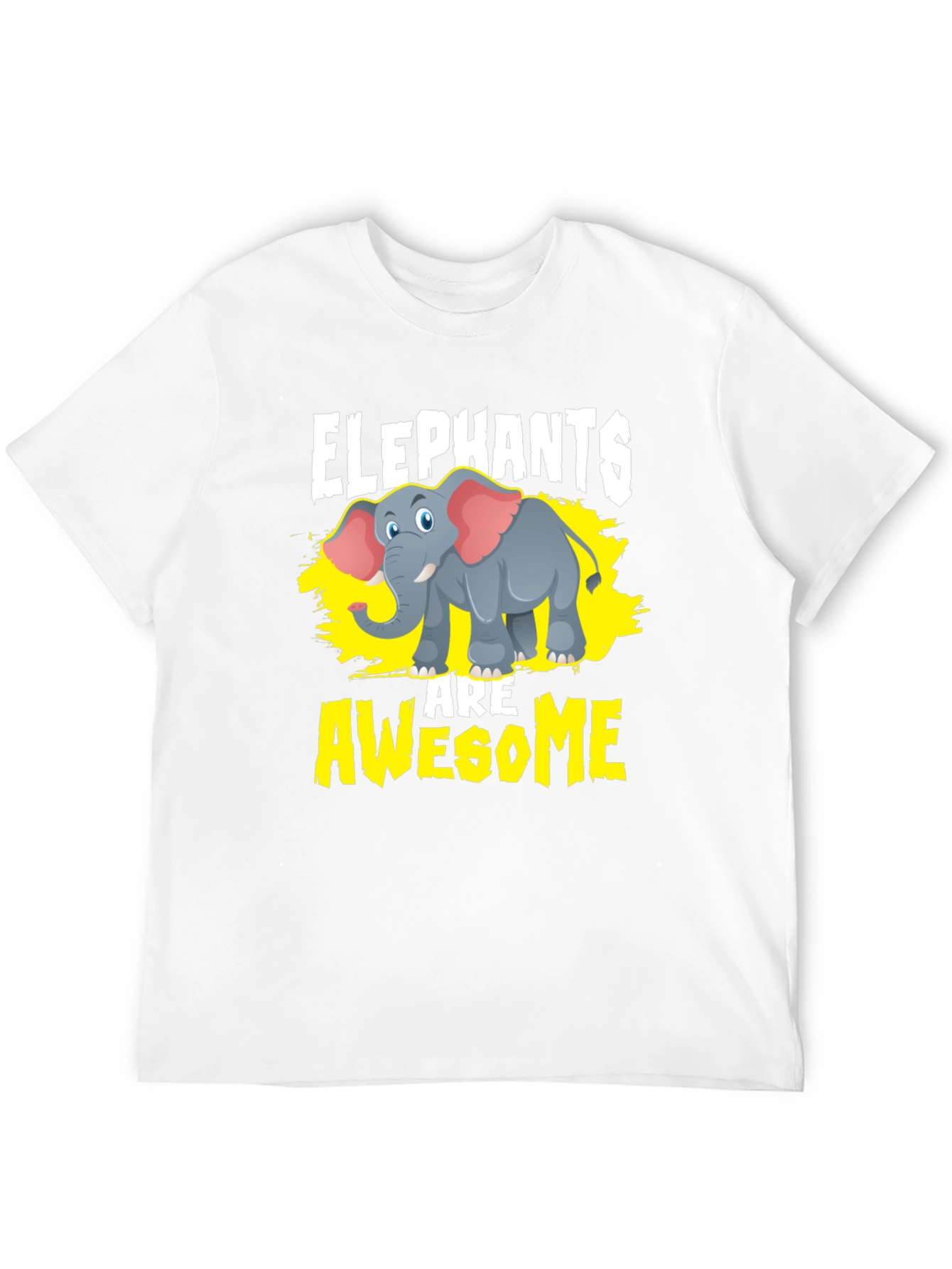 Black Elephants Are Awesome Graphic Tee - Black view 12