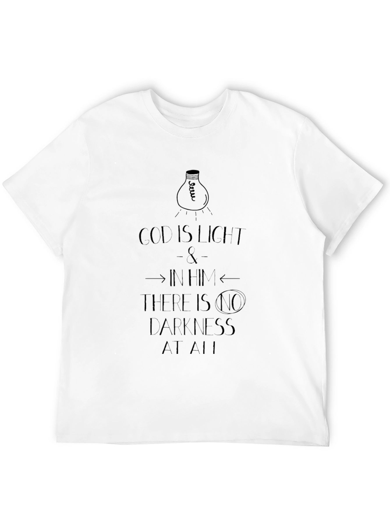 Black God is Light Graphic Print Black Tee view 12