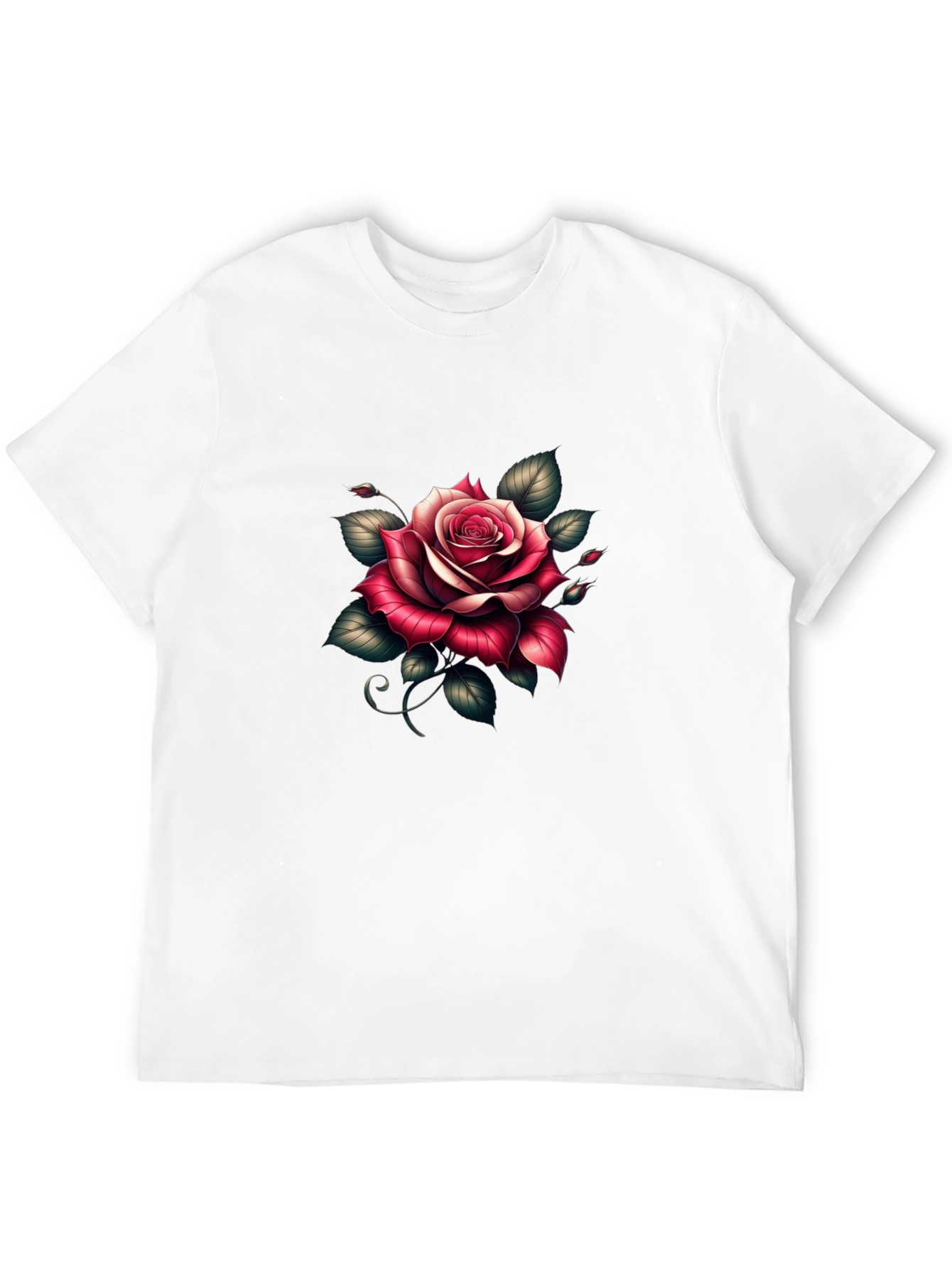 Black Rose Graphic Black T-Shirt - Floral Tee view 12